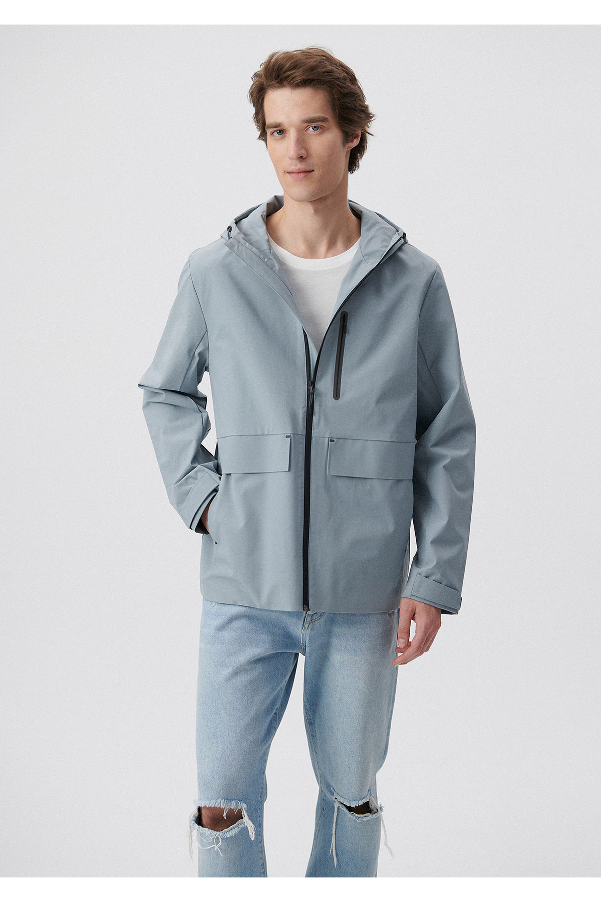 ژاکت مردانه آبی ماوی | 110218 اورجینال - تصویر 2