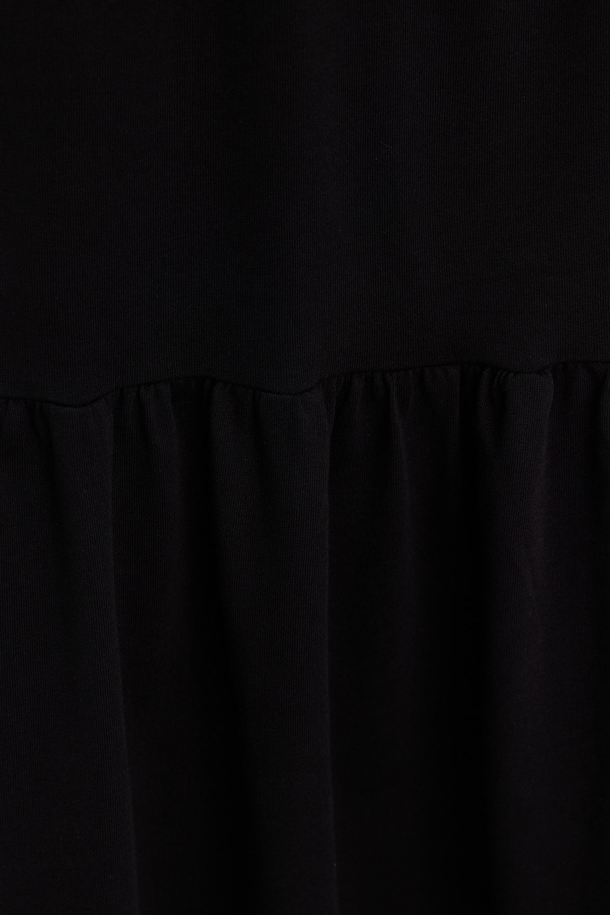 Trendyol Collection-Schwarzes gerafftes Kurzarm-Maxikleid aus Strick TWOSS24EL00132 5