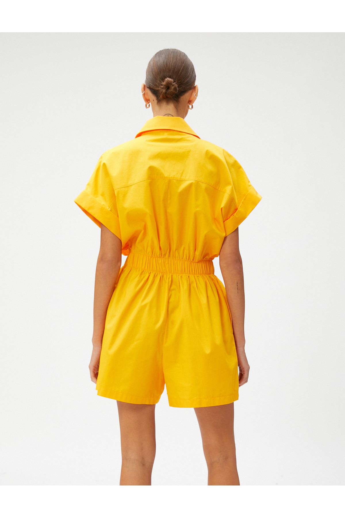 Yellow jumpsuit shop shorts