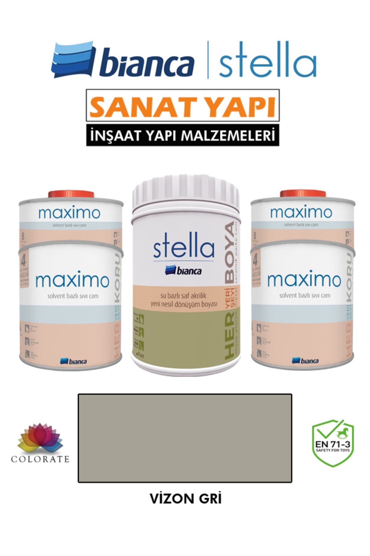 Stella 10-12 M2 Painting Set ( 1Lt Paint+ 1Lt Maximo Gloss )