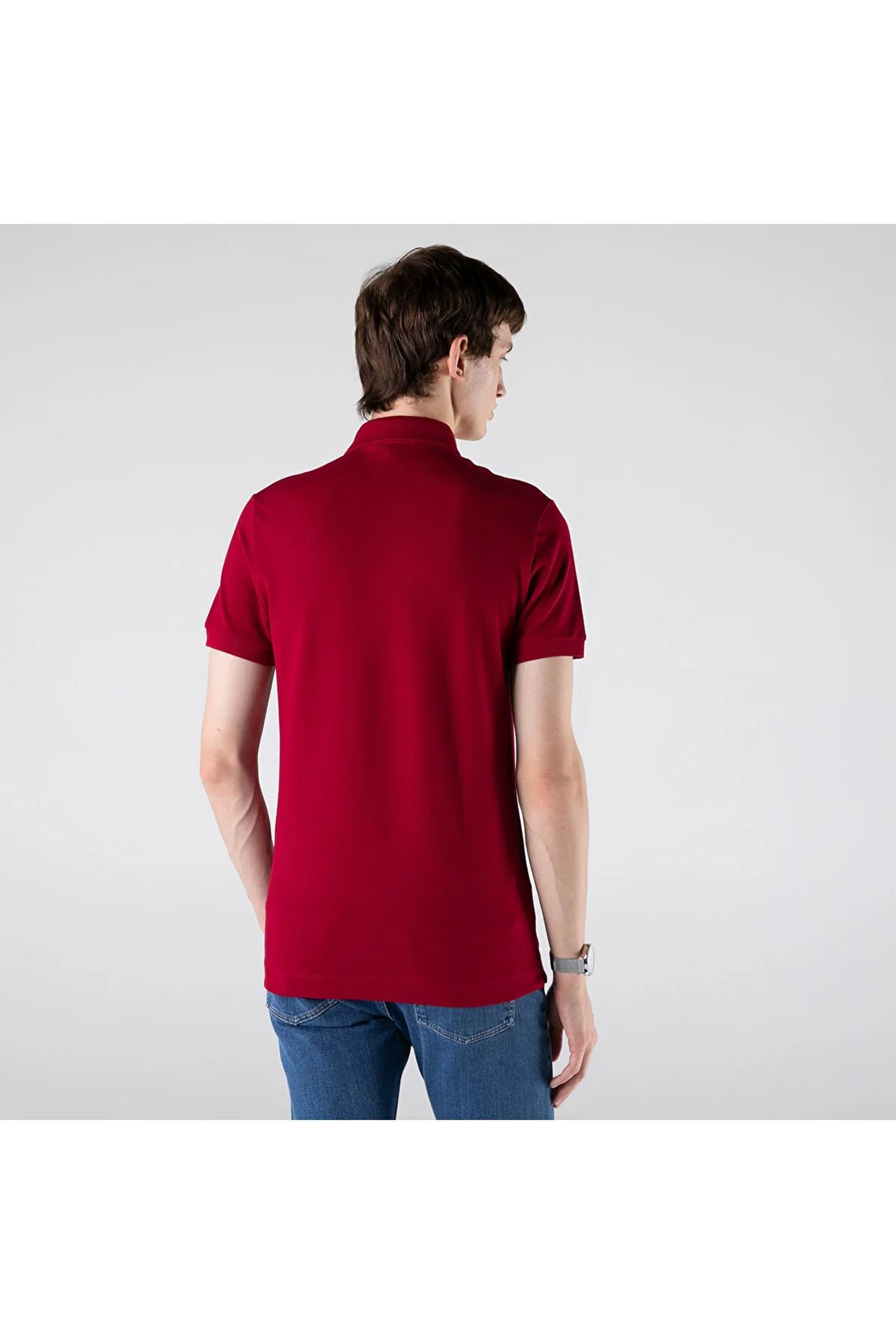 تی شرت یقه پولو قرمز مردانه به طور منظم و مناسب پاریس چوگان Lacoste