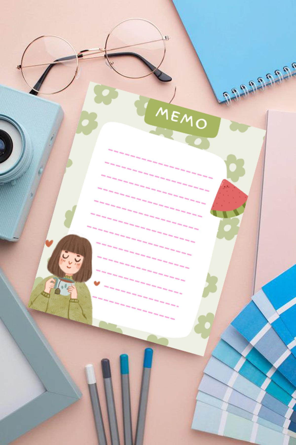 TOZLU RAF Planlayıcı/To Do List/Defter/Notepad/Memopad A5 Kahve Kız ...