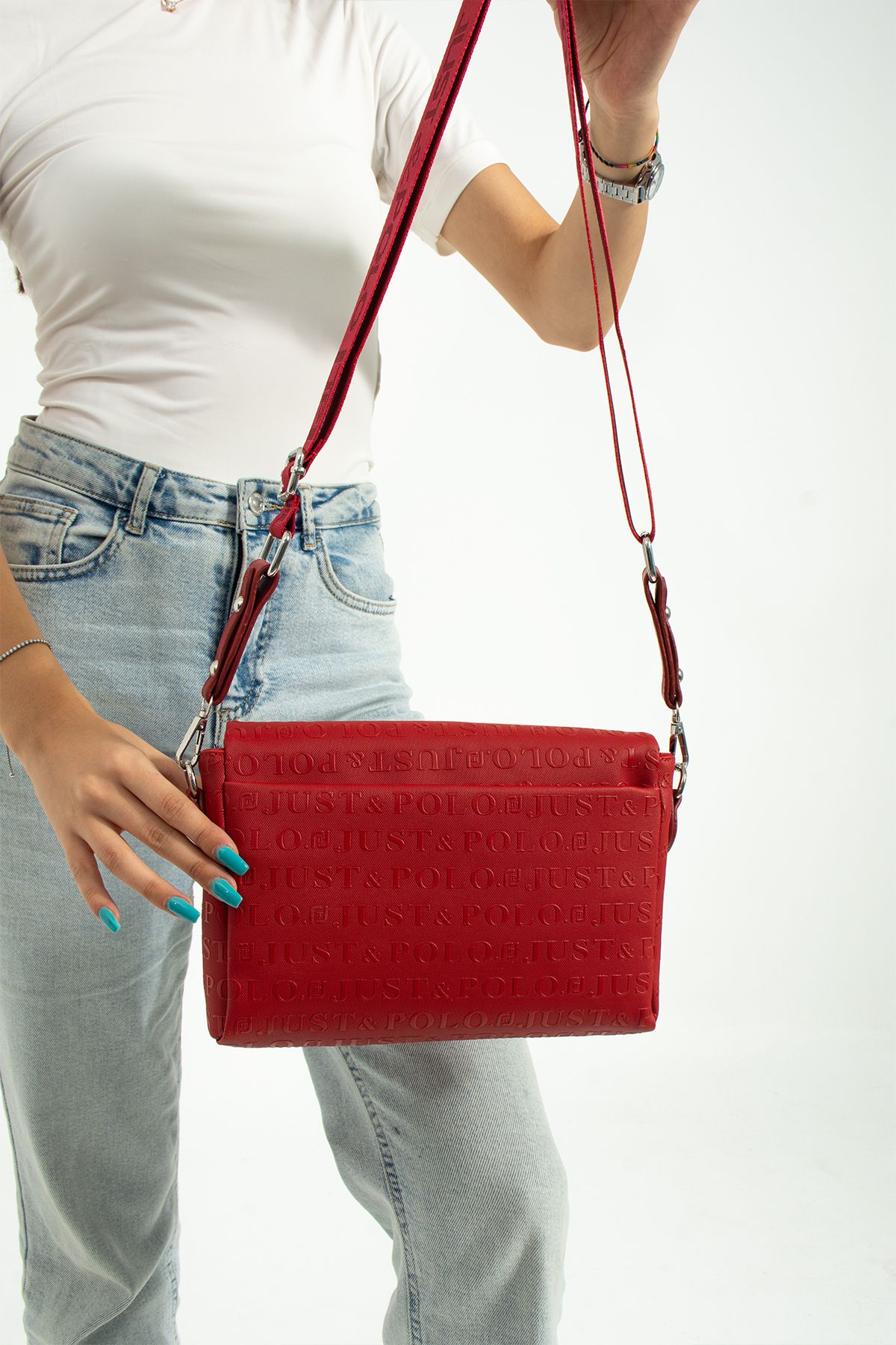 YOGII Shoulder Bag - Red - Text Printed/Motto