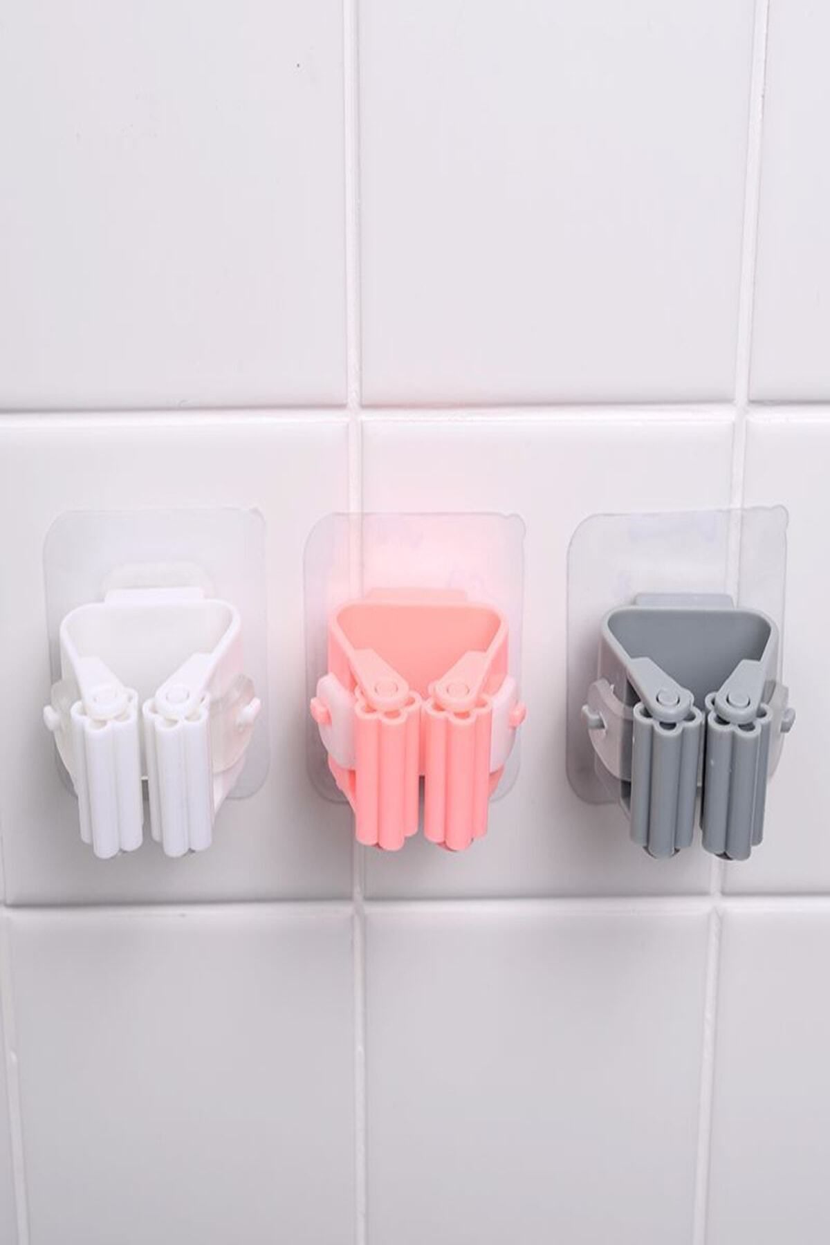 Kitchen Dream-Brush Vacuum Cleaner Mop Mop Handle Holder Hanger Multi-Purpose Wall Mounted Mop Hanger 2 Pieces 2