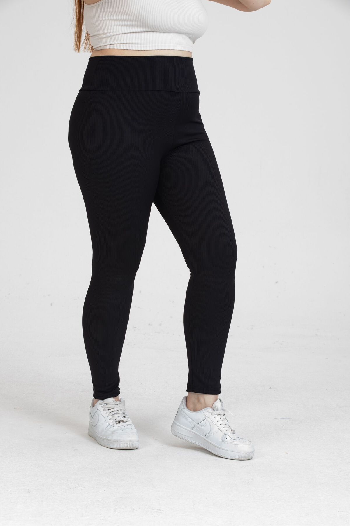 TİGERS KADIN BÜYÜK BEDEN YÜKSEK BEL ŞARDONLU PAÇA TAYT