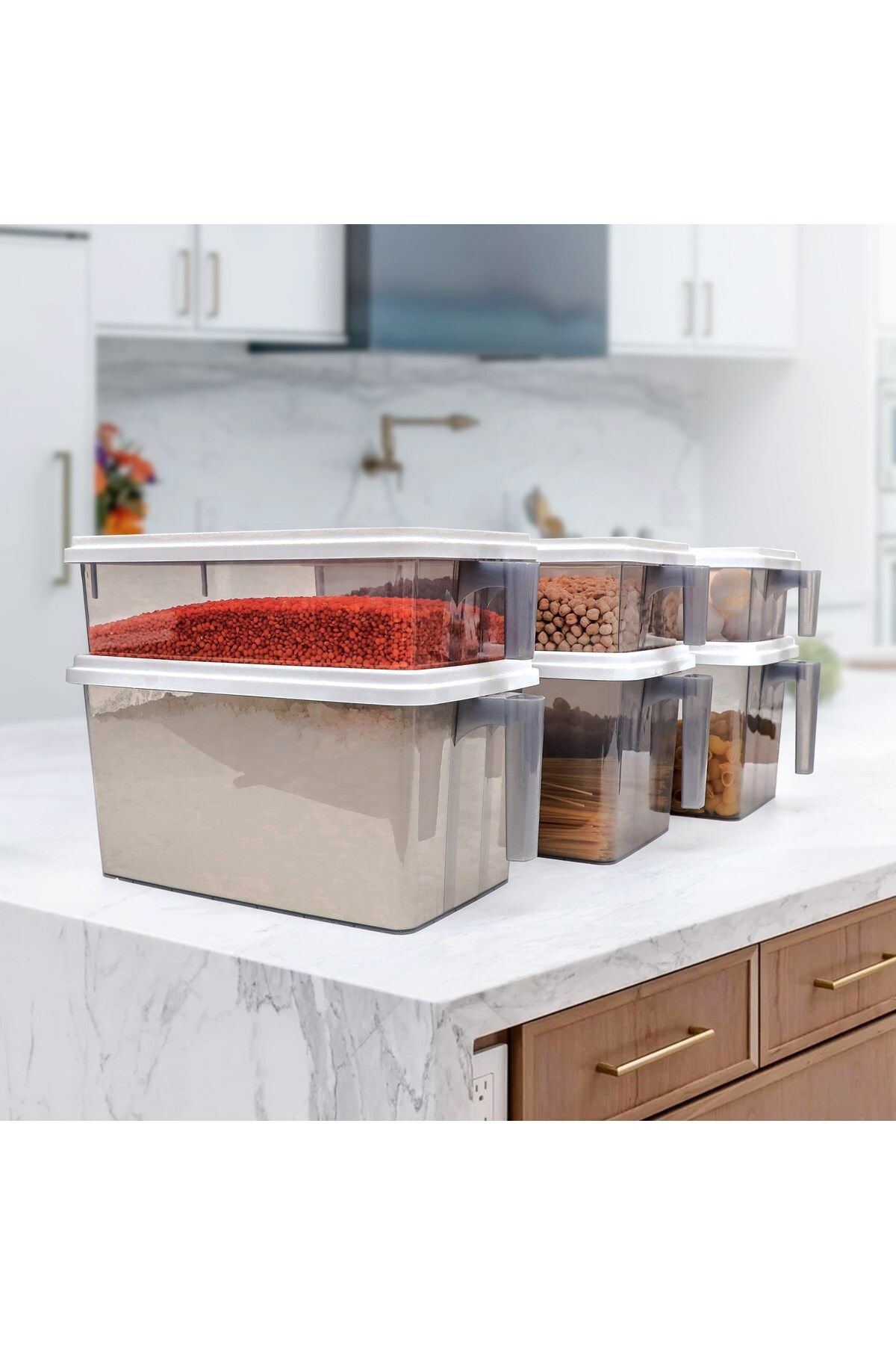 DEMPA-6 Handled Organizer - 8Lt and 4Lt Storage Container 8