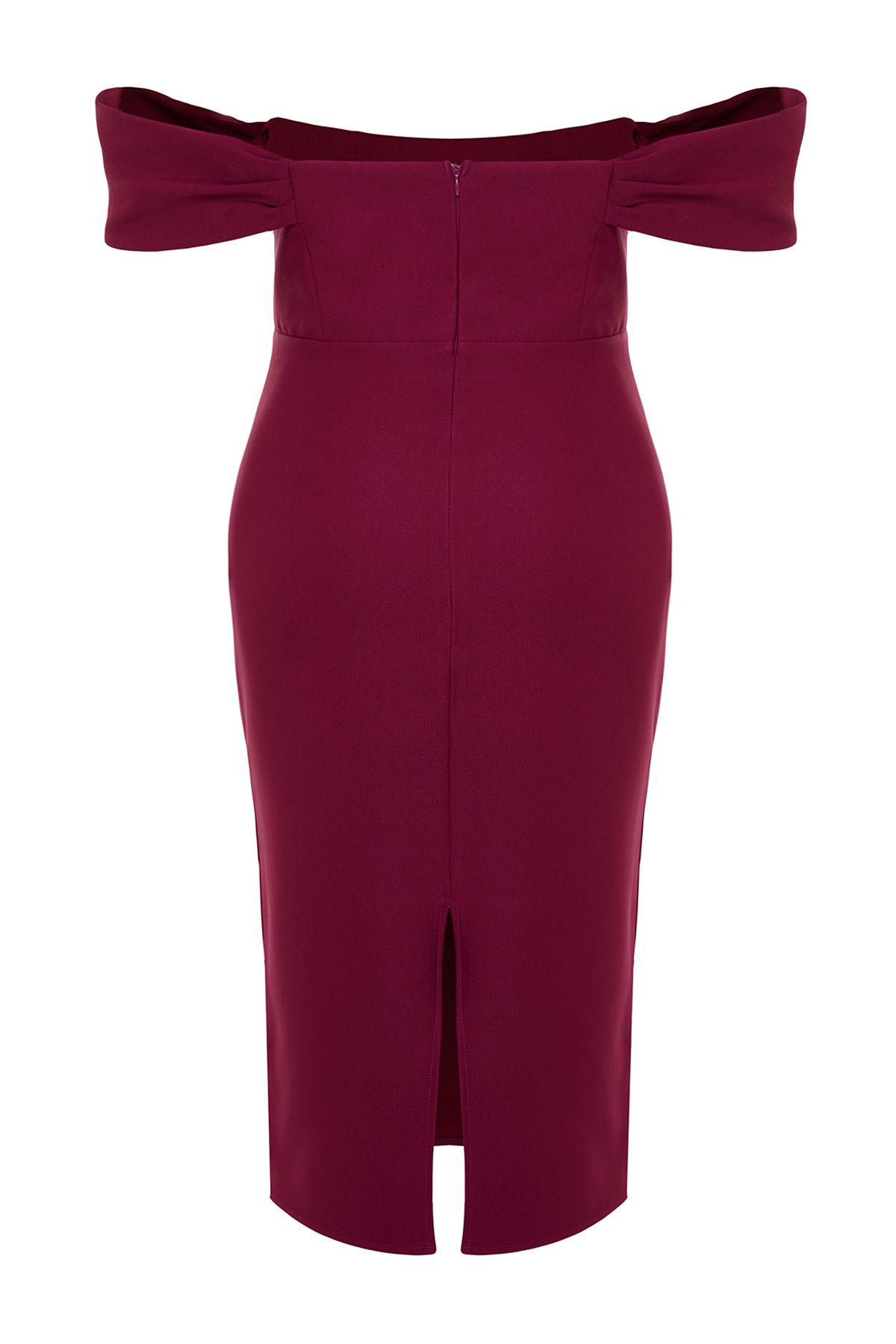 Trendyol Curve-Purple Finike Woven Plus Size Dress 8