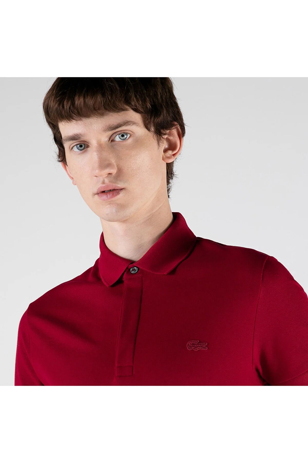 تی شرت یقه پولو قرمز مردانه به طور منظم و مناسب پاریس چوگان Lacoste