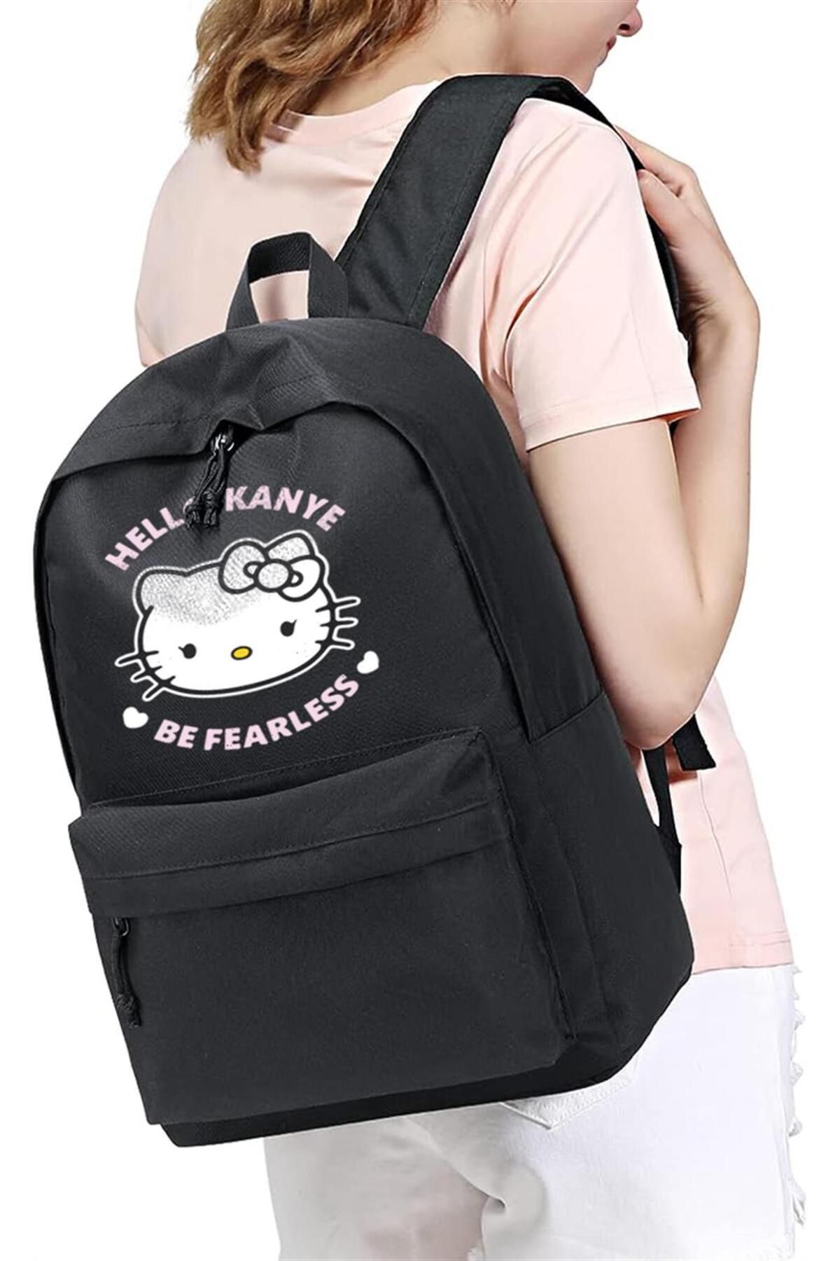 Touz-Hello Kanye Be Fearless Printed Unisex Backpack 1