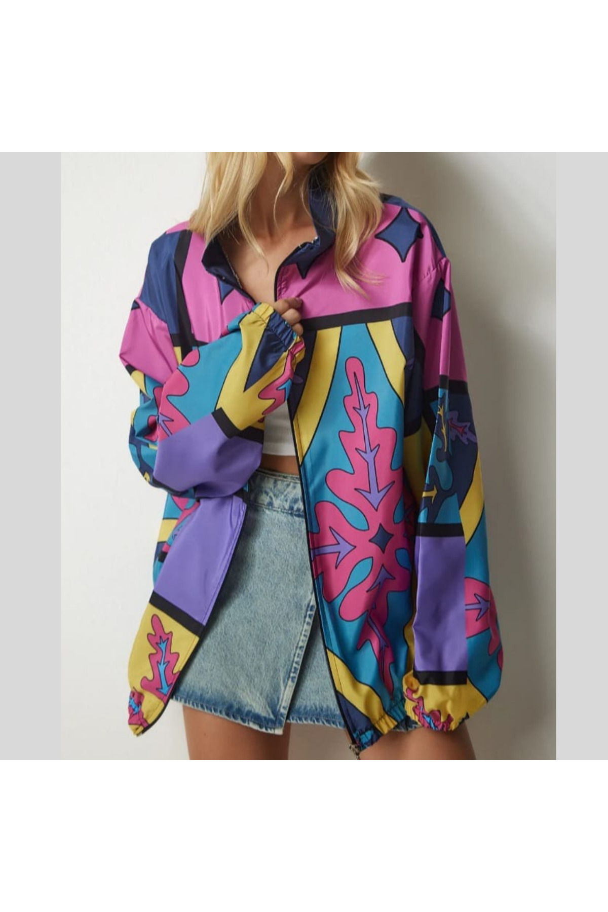 BY SRT  Dijital Desen Yağmurluk dijital baskı kadın yağmurluk