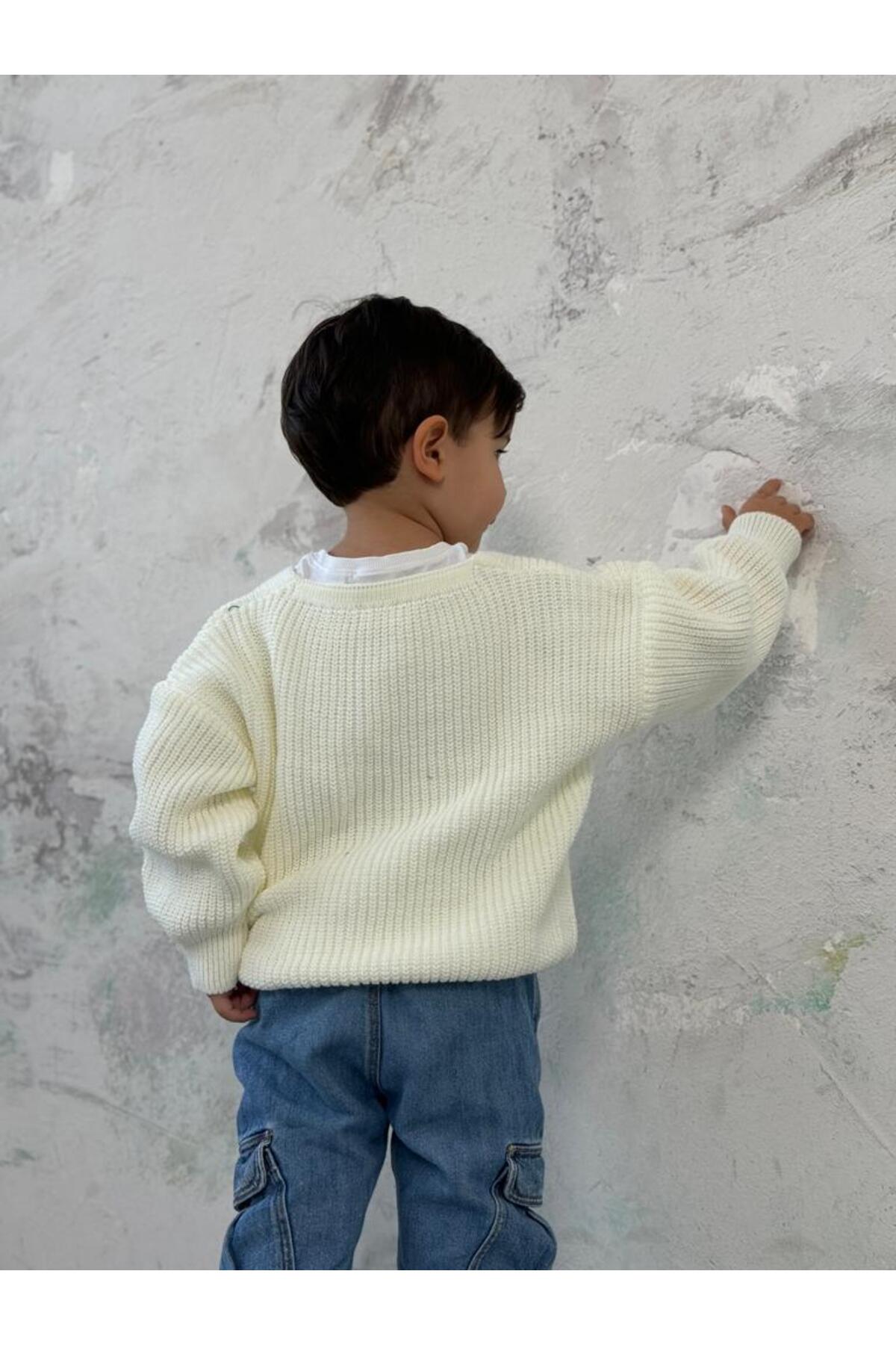 EYC BABY Kemik Unisex Düğmeli Triko Hırka fotoğrafı 4 (önizleme)