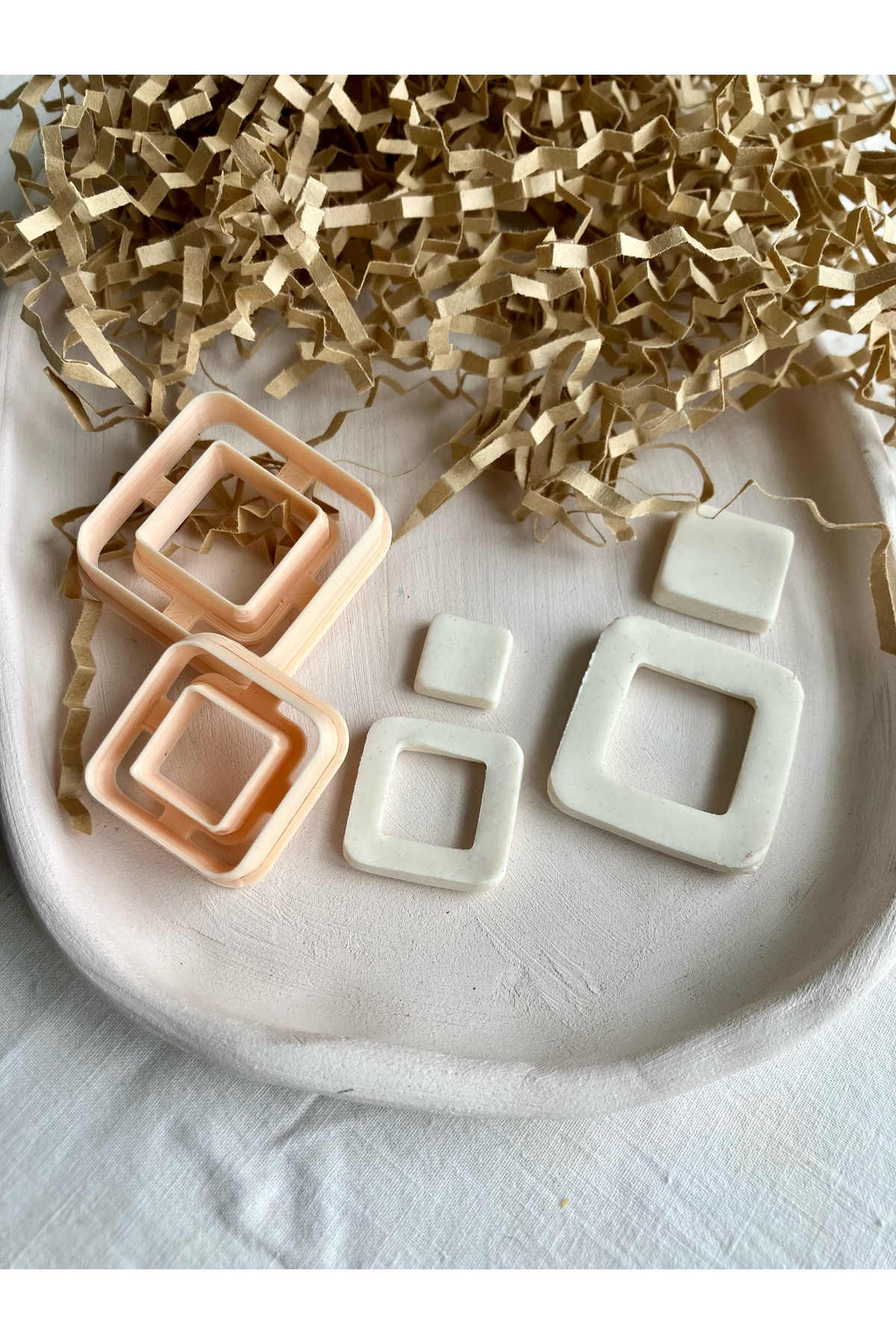 Square Polymer Clay Earring Mold Set of 2