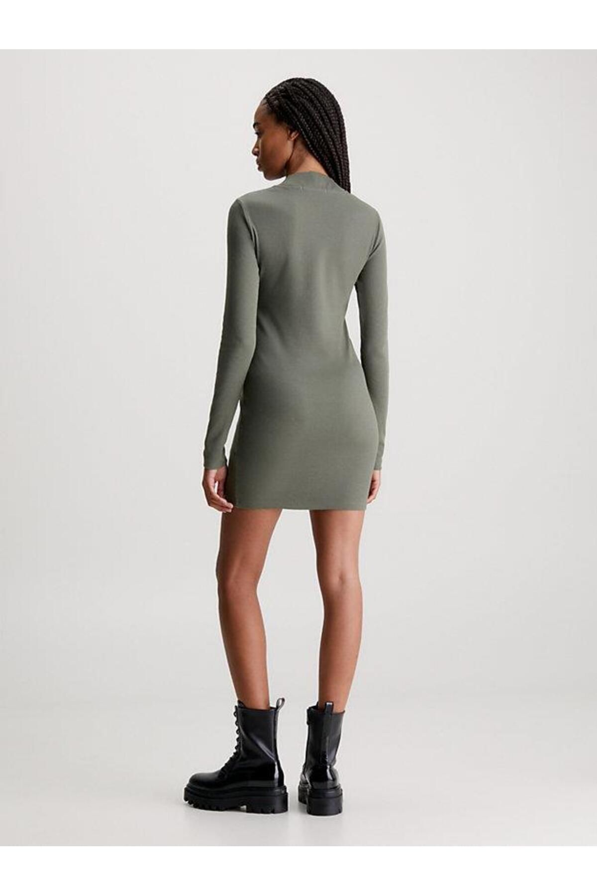 Calvin Klein Dress Woven Rıb Ls Label Yorumları - Fiyatı, Trendyol