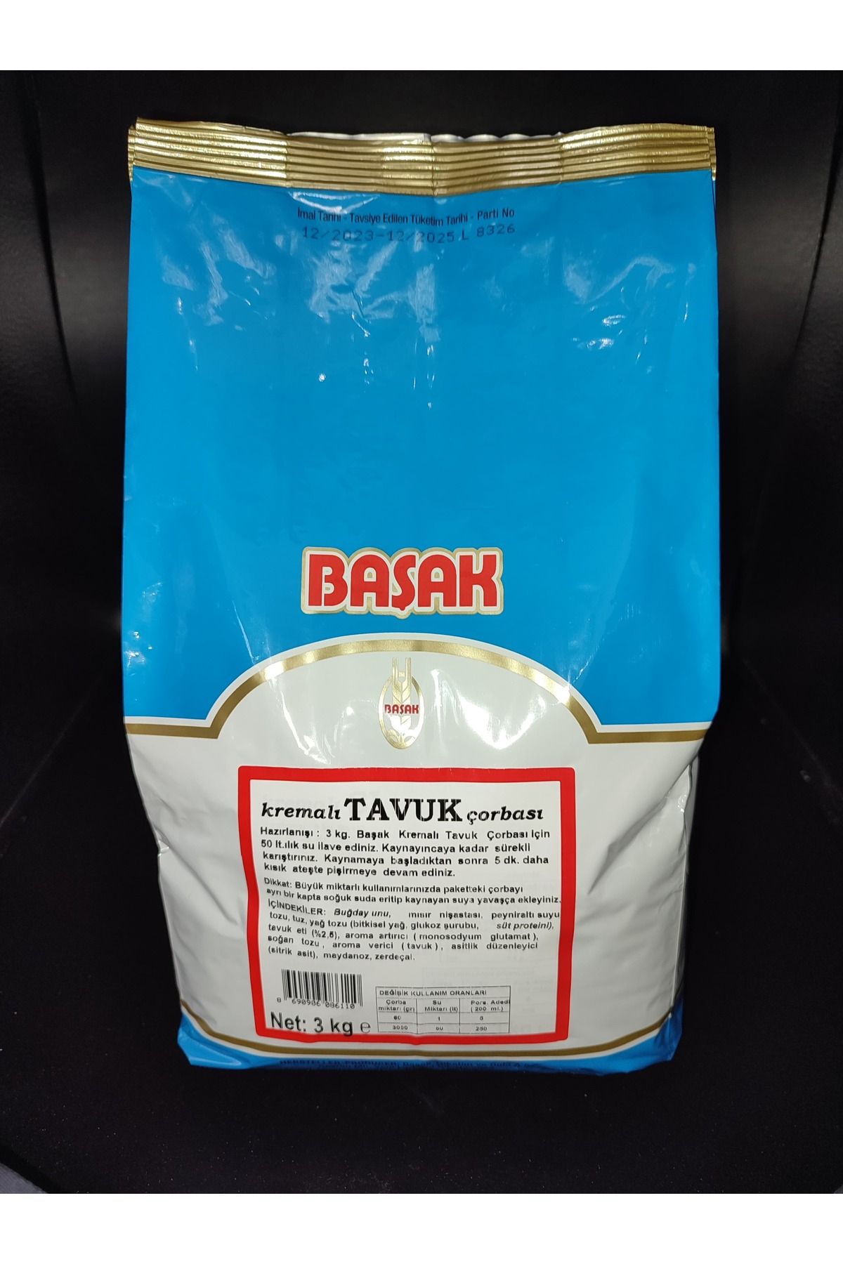 BAŞAK çorba-kremalı tavuk 3 kg.