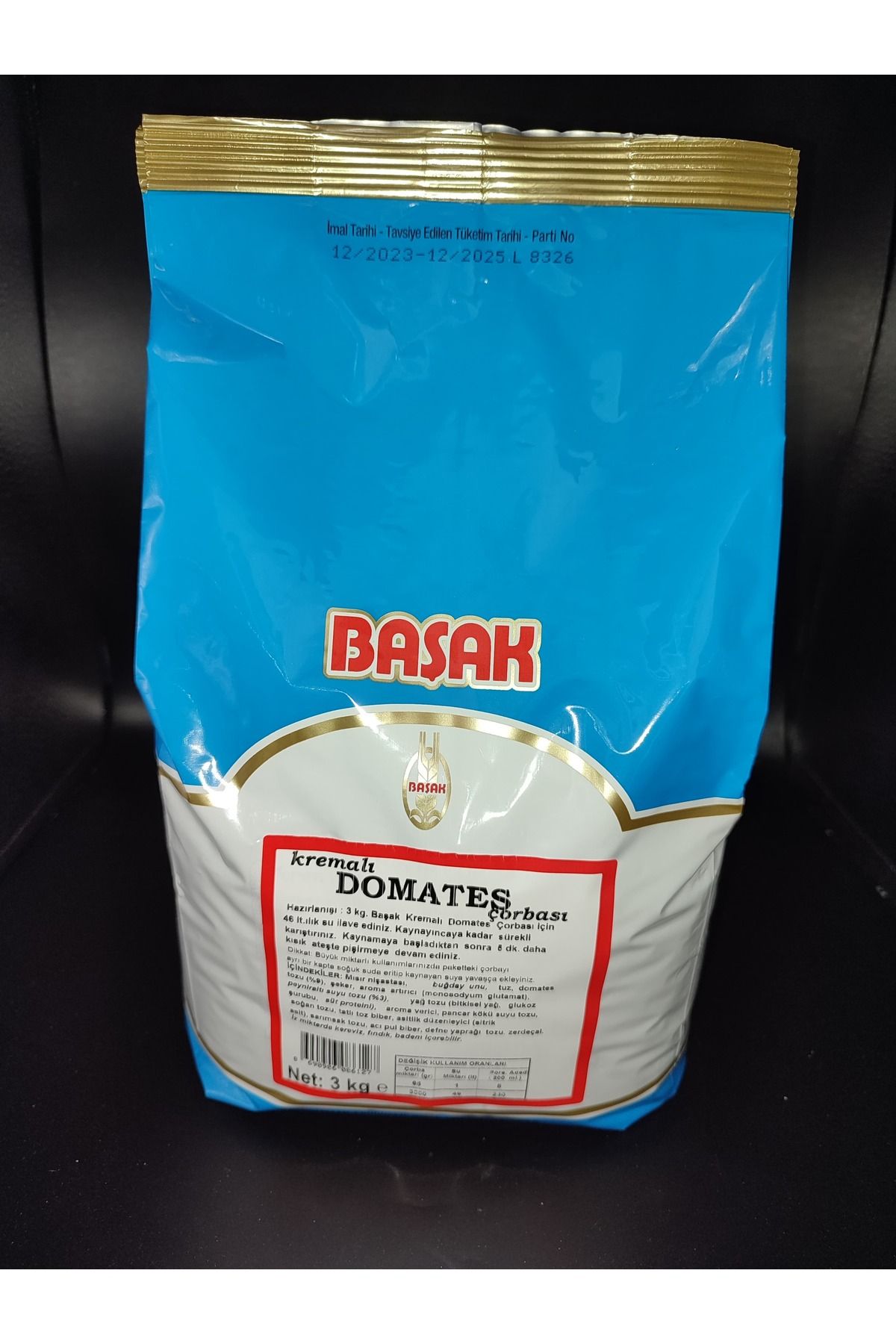 BAŞAK çorba-kremalı domates 3 kg.