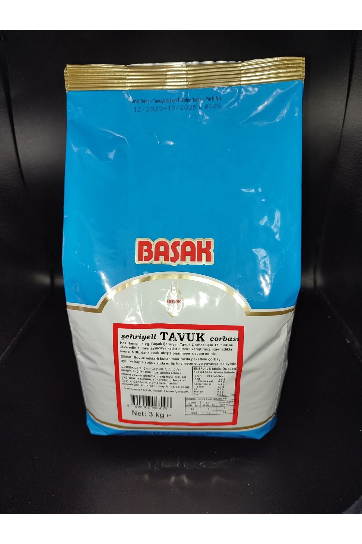 BAŞAK çorba-şehriyeli tavuk 3 kg.