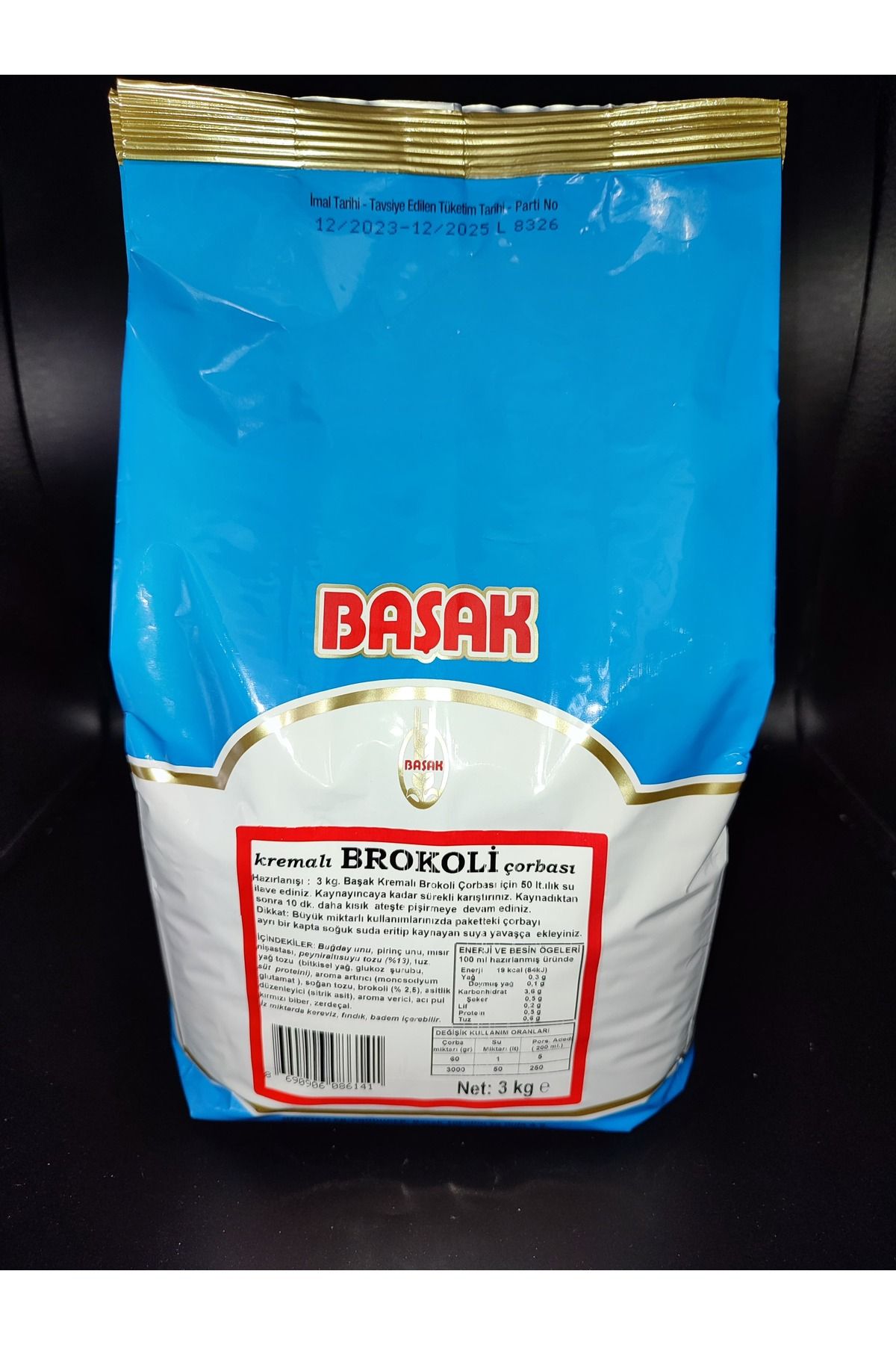 BAŞAK çorba-kremalı brokoli 3 kg.