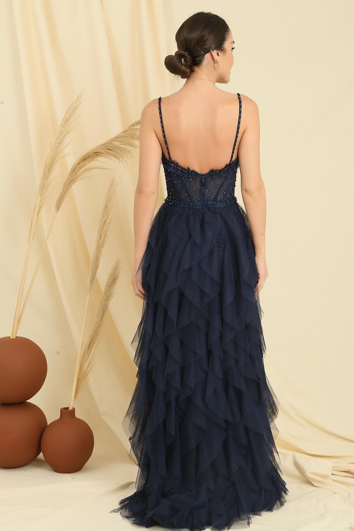 By Sayg Evening Prom Dress Dark blue A line