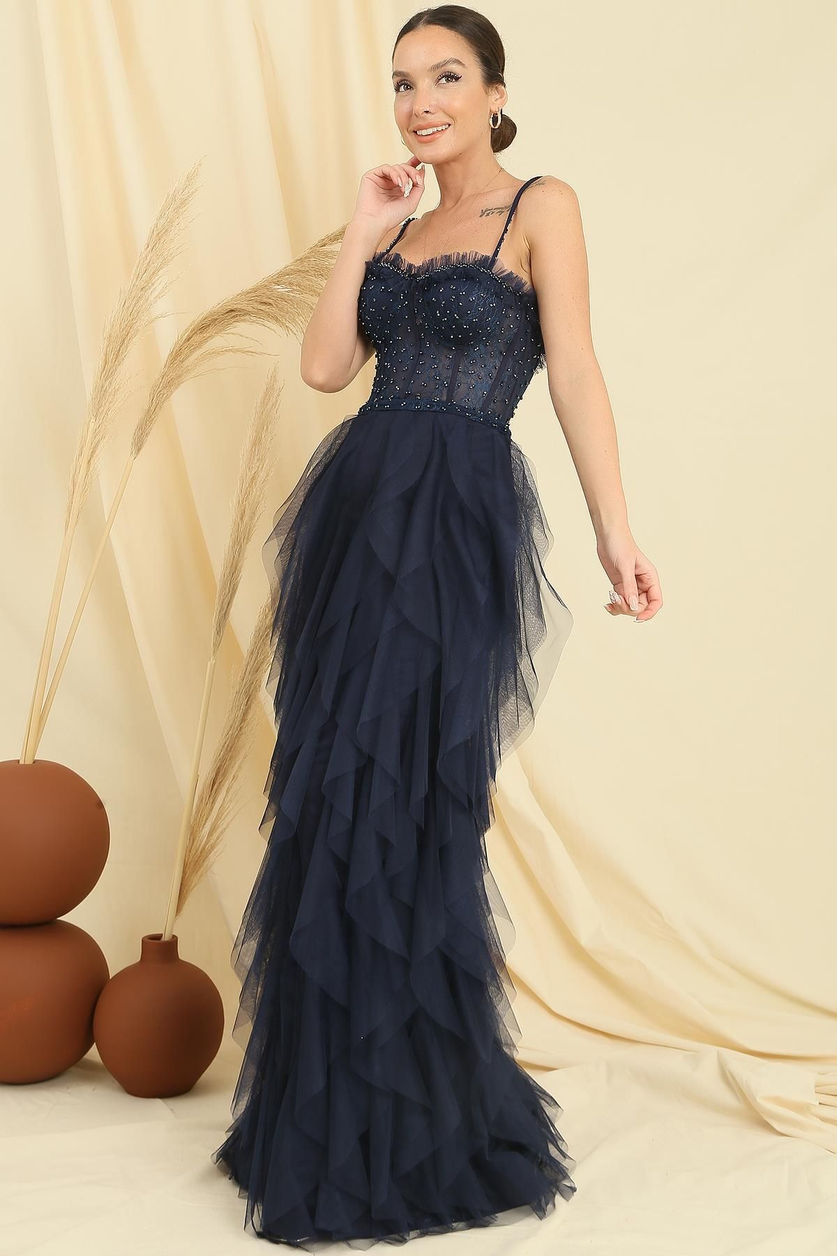 By Sayg Evening Prom Dress Dark blue A line