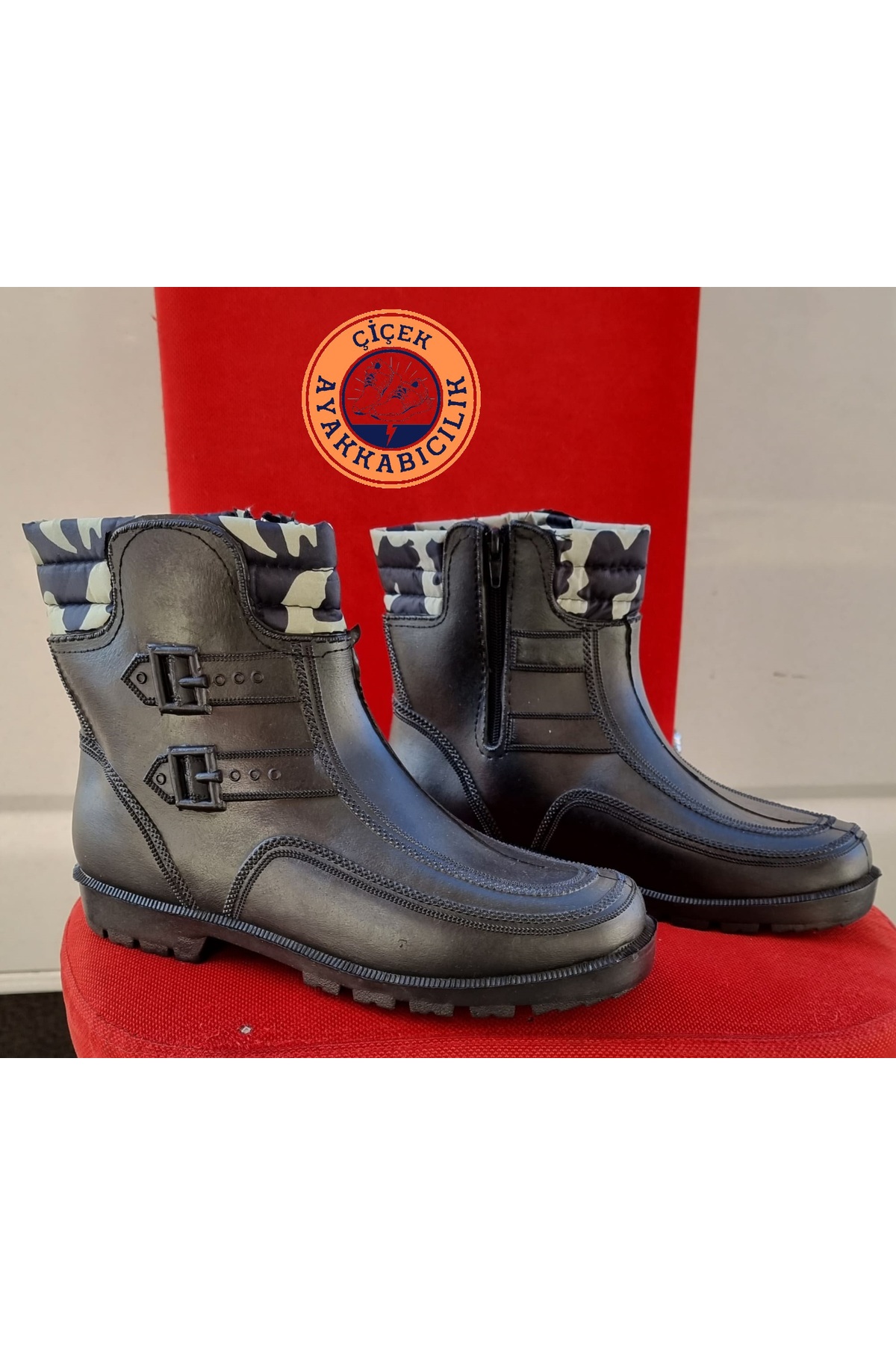 ARISAN  Erkek Çizmesi Fermuarlı Kısa Çizme Kar Botu Kürklü Su Geçirmez