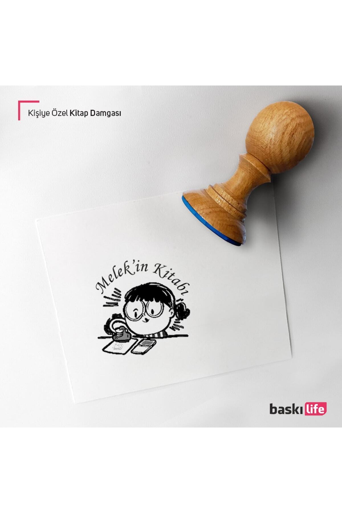 Baskı Life Kişiye Özel Kitap Damgası Kitap Mührü Kaşe Kitap Mühür Özel Damga