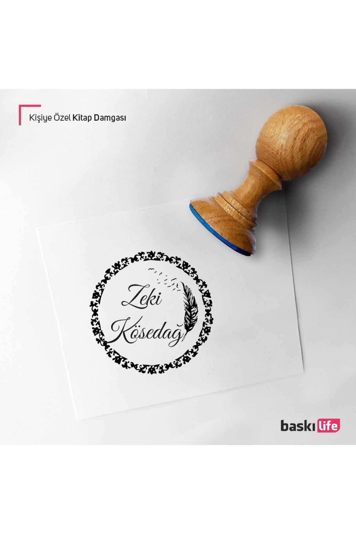 Baskı Life Kuş Tüyü Kişiye Özel Kitap Damgası Kitap Mührü Kaşe Kitap Mühür Özel Damga 27