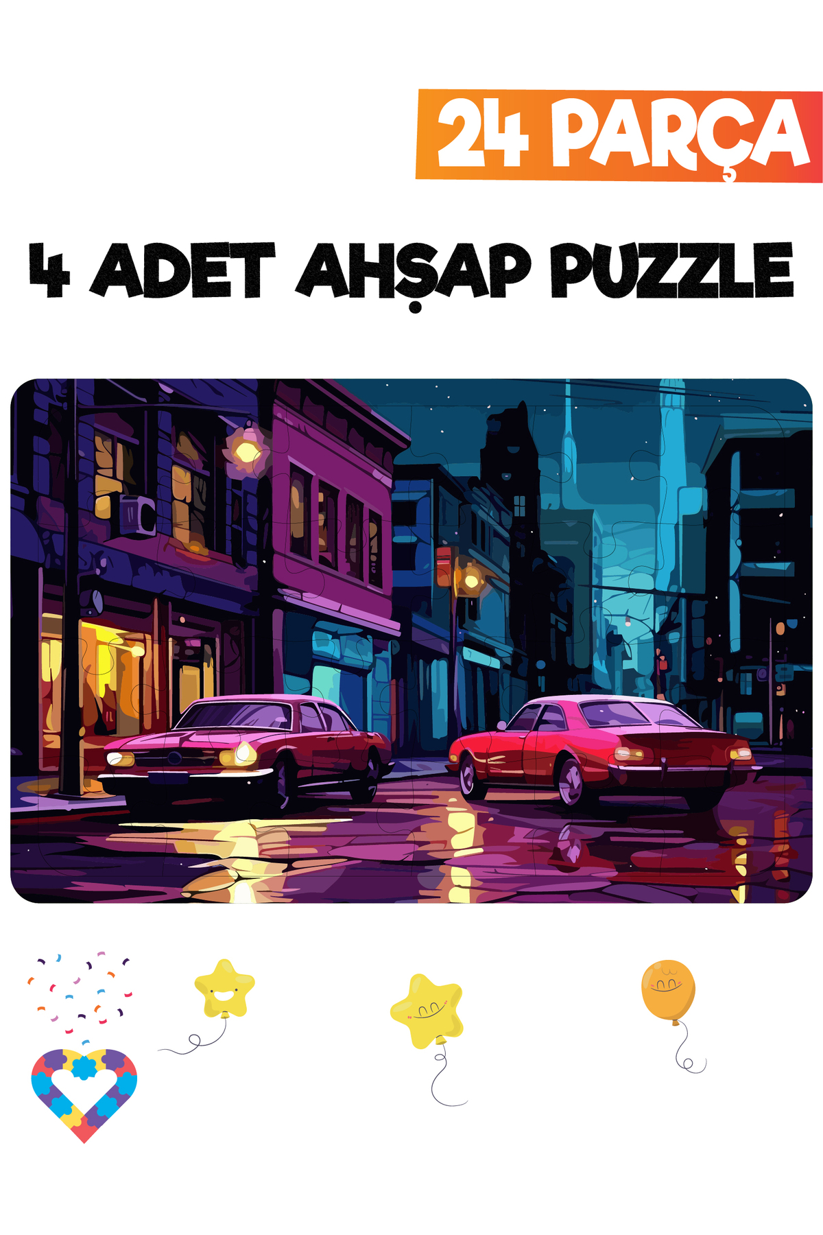 esatoys 24 Parçalı Montessori Ahşap Puzzle – 4-5 Yaş Eğitici Oyuncak fotoğrafı 4 (önizleme)