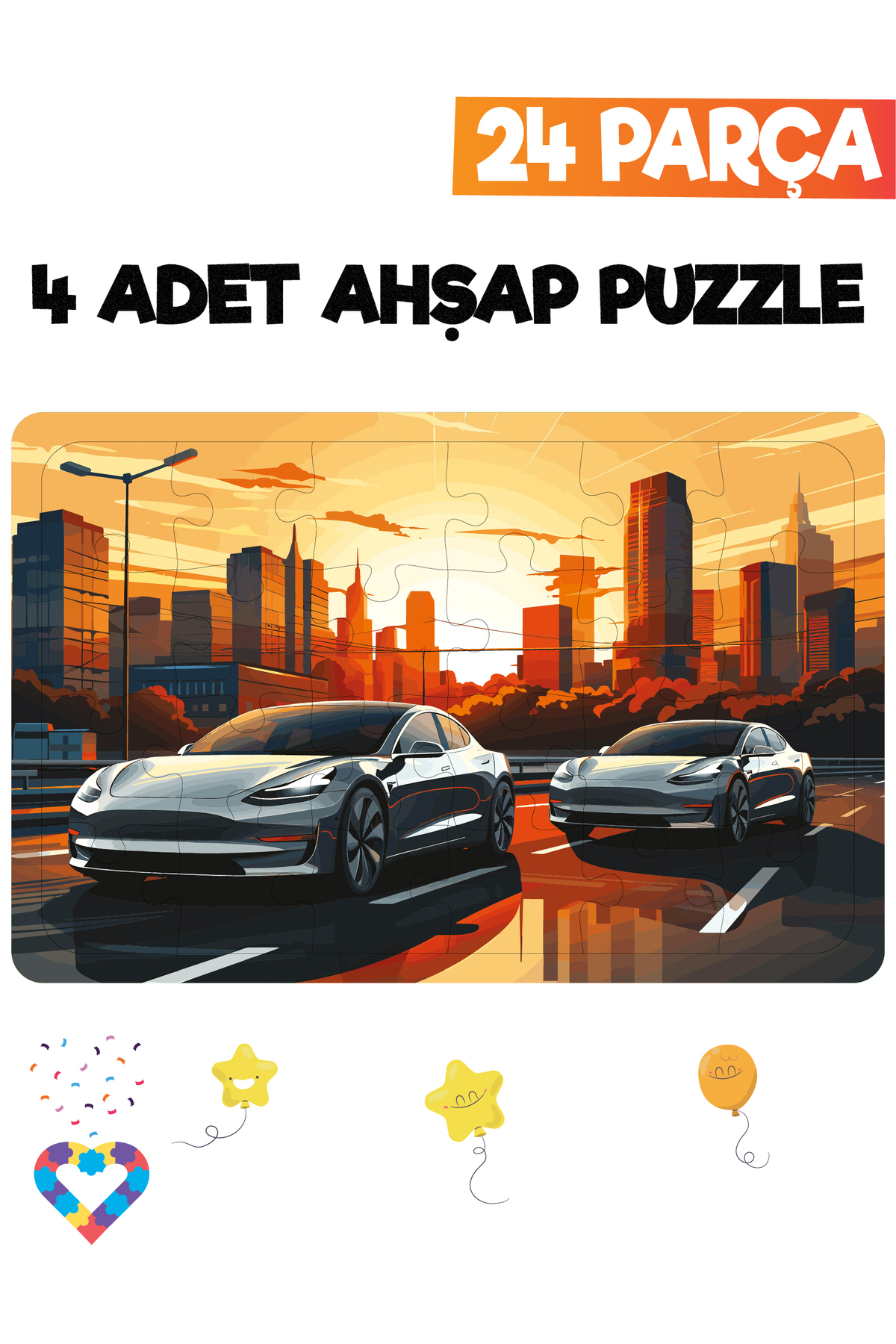 esatoys 24 Parçalı Montessori Ahşap Puzzle – 4-5 Yaş Eğitici Oyuncak fotoğrafı 3 (önizleme)