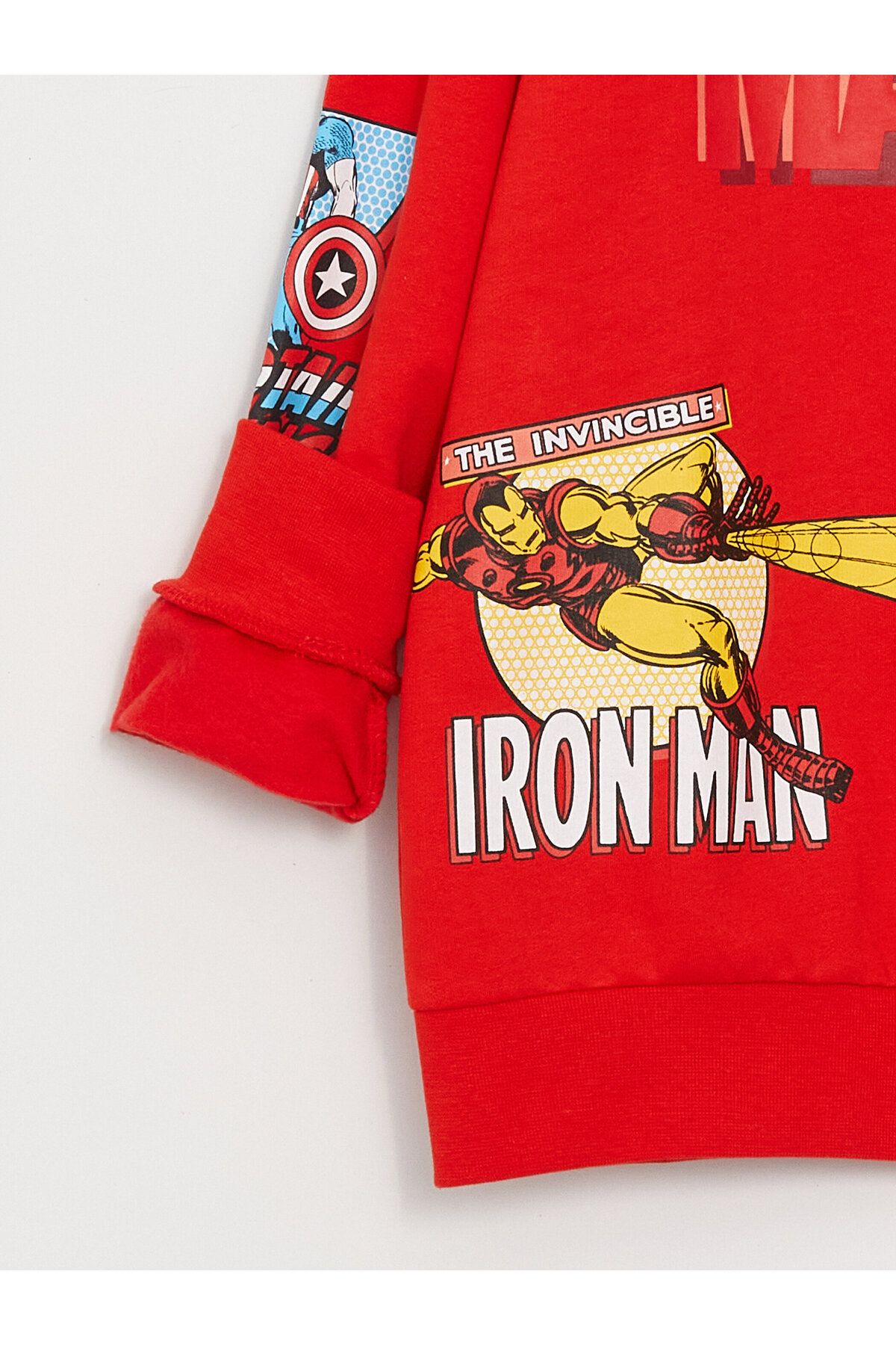LC Waikiki-Marvel-bedrucktes, langärmliges Jungen-Sweatshirt mit Rundhalsausschnitt 2