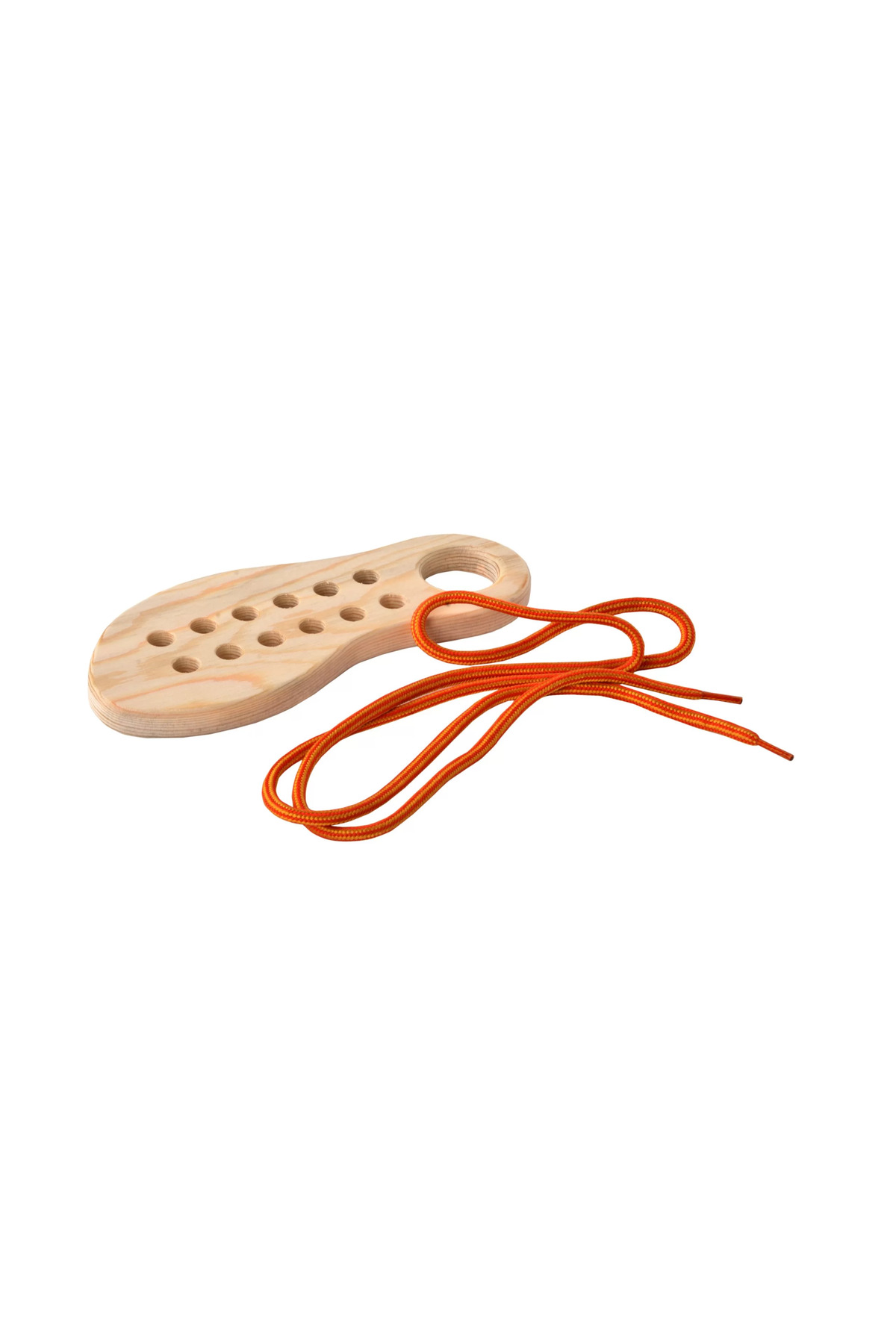 Akıllı Karınca Montessori Ahşap Eğitici Oyuncak Ayakkabı Bağcık Bağlama Delikten İp Geçirme Oyunu