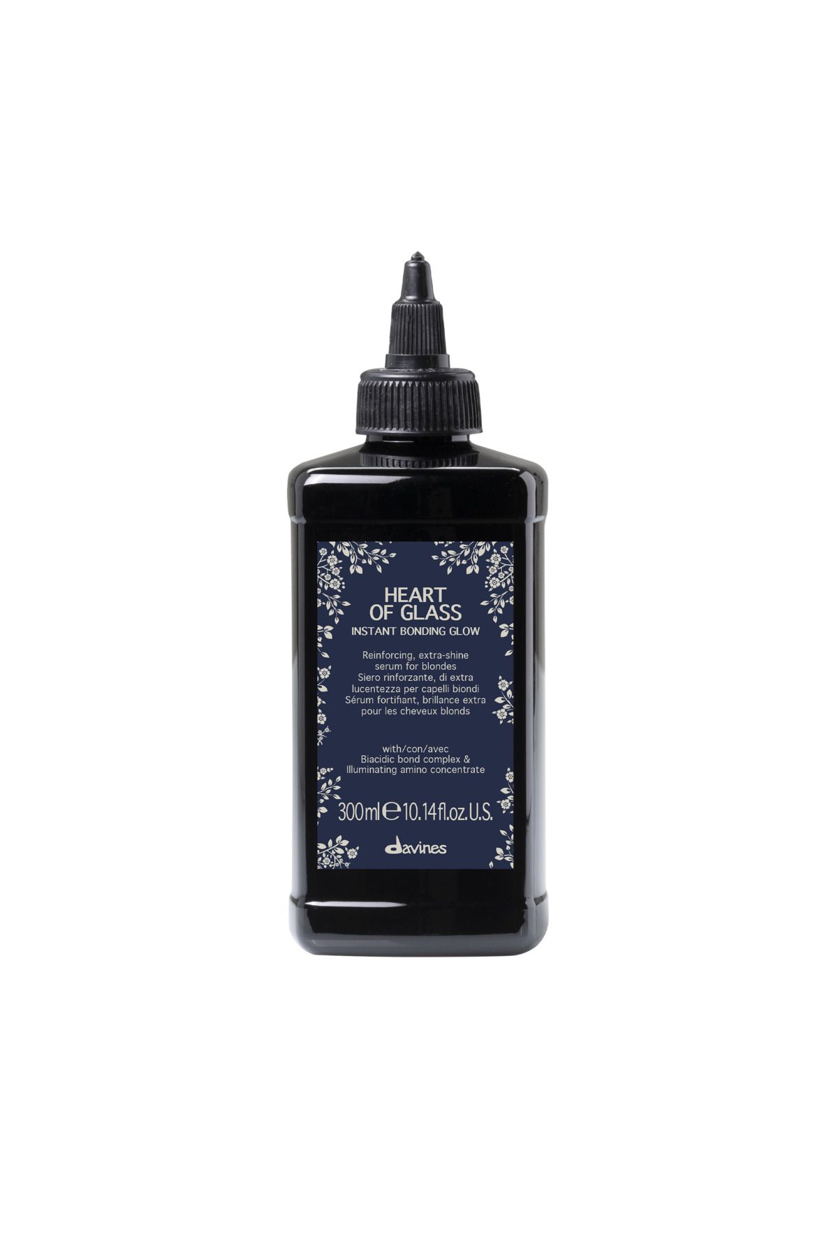 HEART OF GLASS INSTANT BONDING GLOW - سرم براق کننده اضافی برای موهای بلوند 300 میلی لیتر Davines