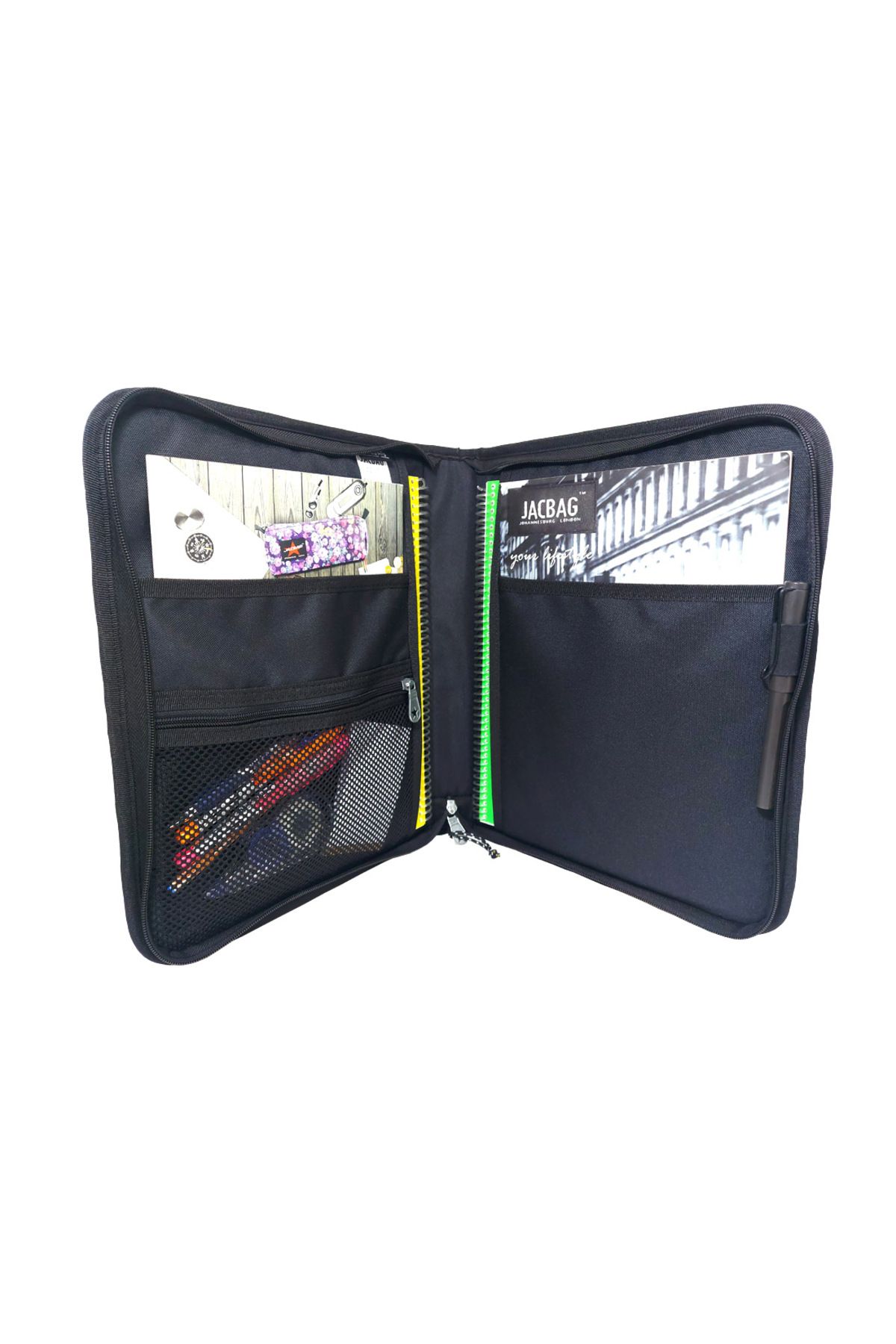 Jacbag-حقيبة ملفات منظم بسحاب مقاس A4 3