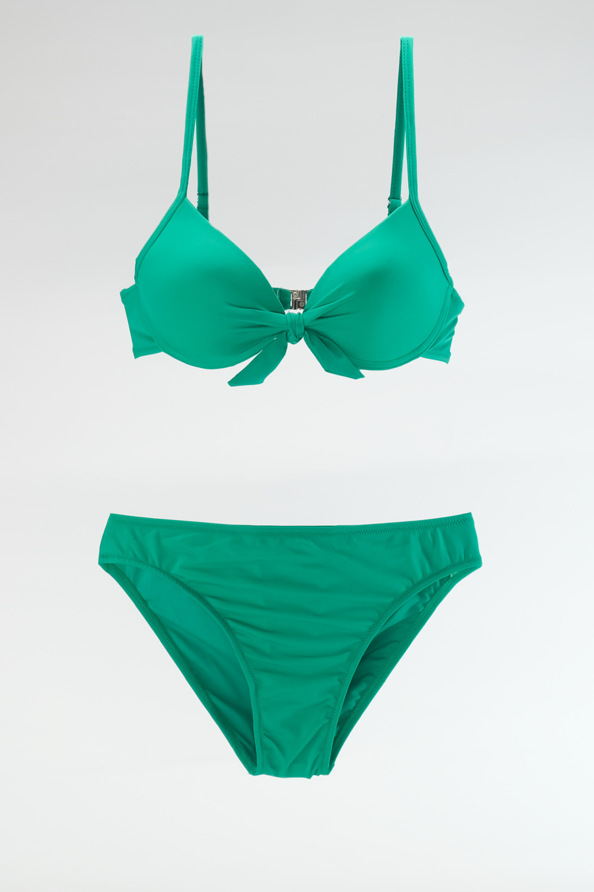 TooHot Yeşil Push-up Destekli Fiyonklu Alt Üst Bikini Takım