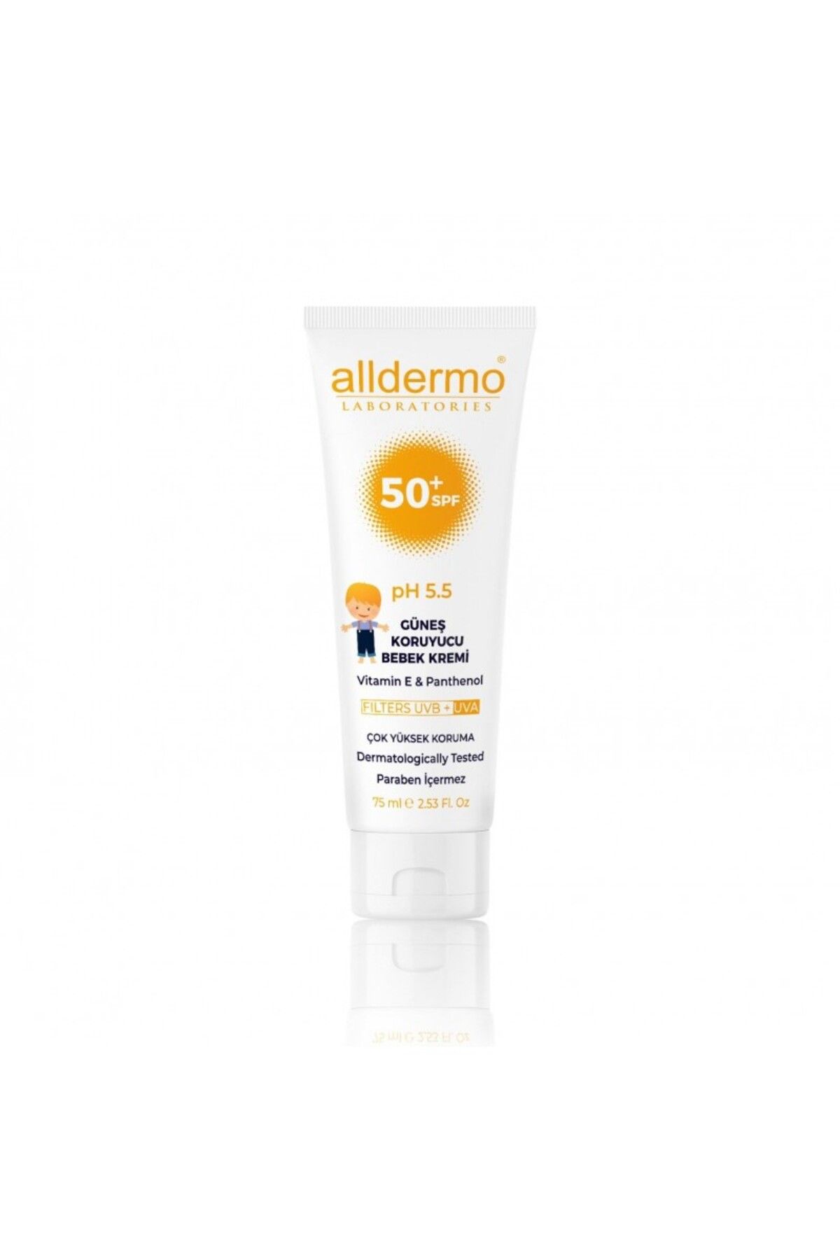 Alldermo Güneş Koruyucu Bebek Kremi SPF 50+ 75 ml