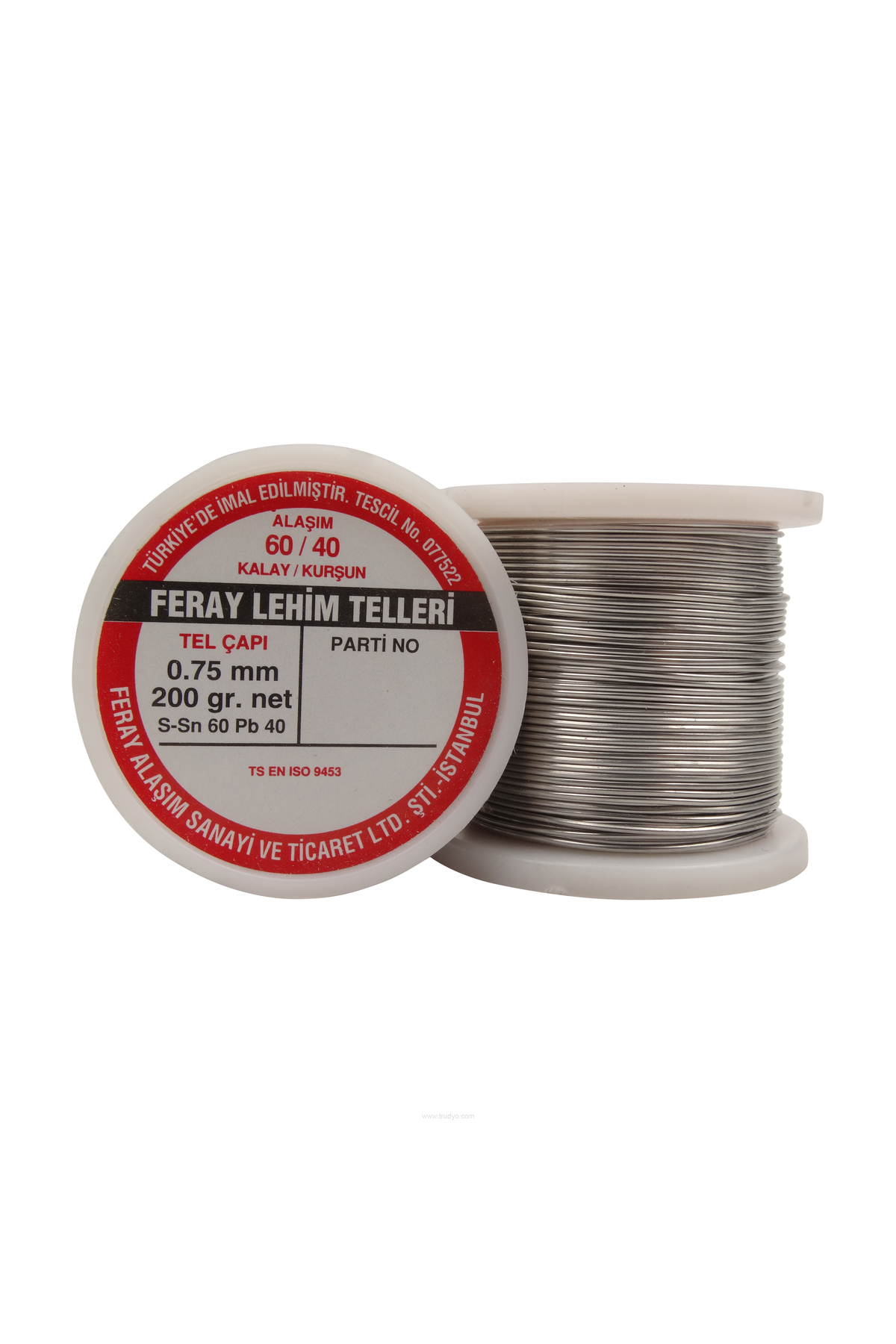 Ceta 0.75 mm / 200 gram Feray Lehim Teli 60 Kalay 40 Kurşun 60/40 - 5 Kanal Pastalı Flux lı Lehim