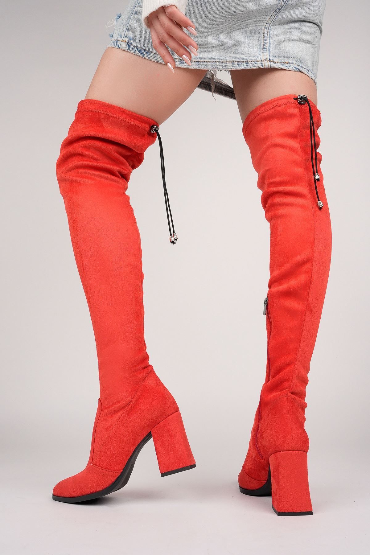 Stretch suede over shop the knee boots