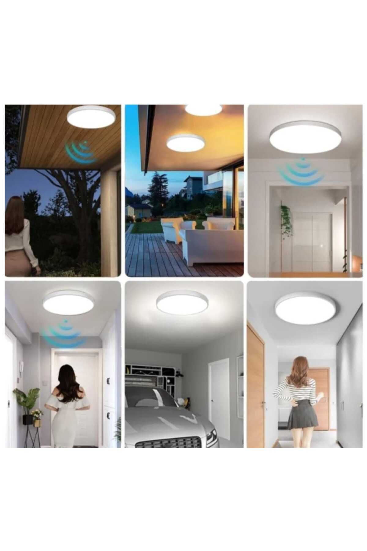 Viesteknoloji-ديكور السقف صفر LED الثريا مع مستشعر الحركة LED مصباح 20 واط 6500 كيلو ضوء أبيض المنزل مكتب مرحاض ضوء 3