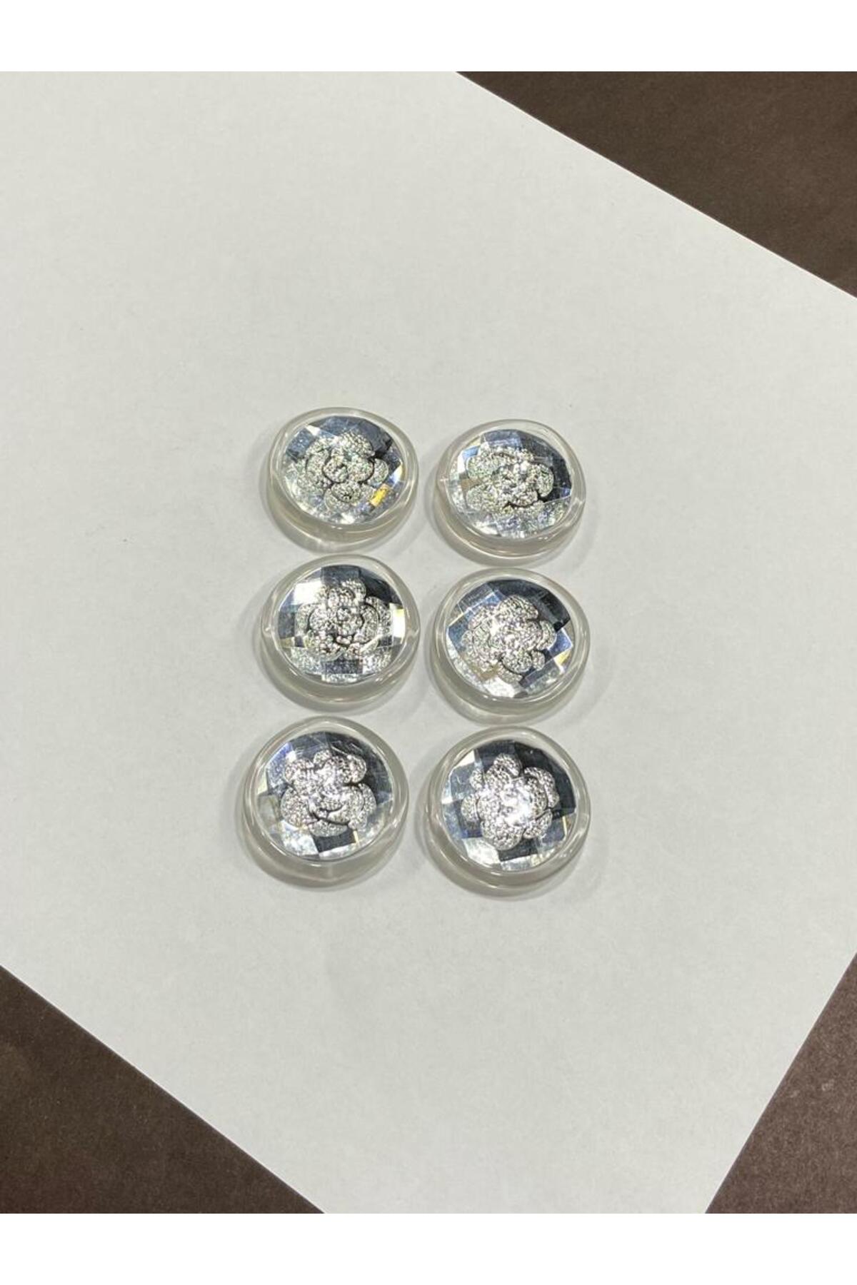Coat Coat Button Italian Button Set of 6 White 3 CM d2000