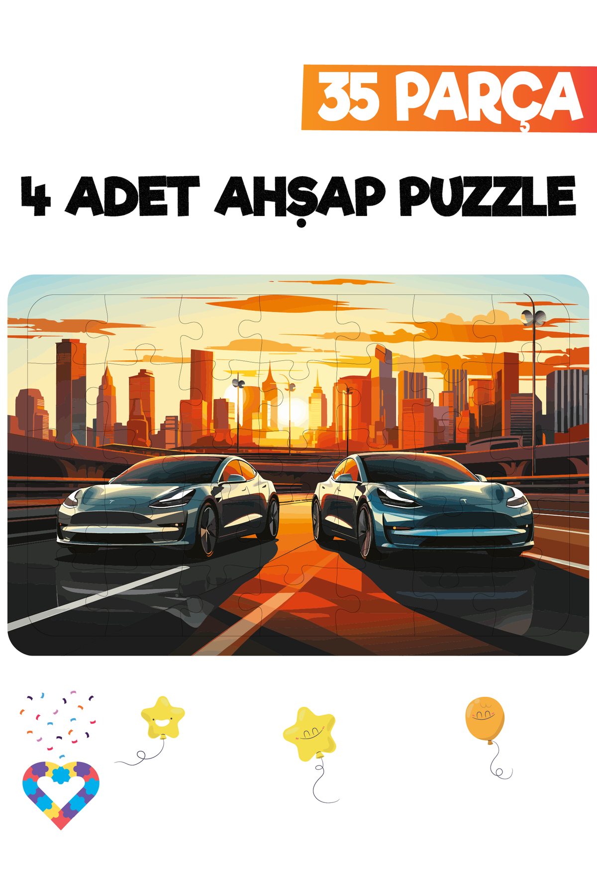esatoys 35 Parçalı Montessori Ahşap Puzzle – 5-6 Yaş Eğitici Oyuncak fotoğrafı 2 (önizleme)