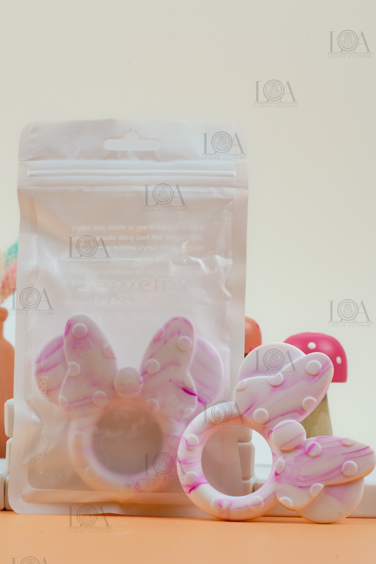 LANDOFACCESSORY Kelebek Bebek Diş Kaşıyıcı - Diş Fırçası - Bpa Free Silikon Diş Kaşıyıcı fotoğrafı 2 (önizleme)