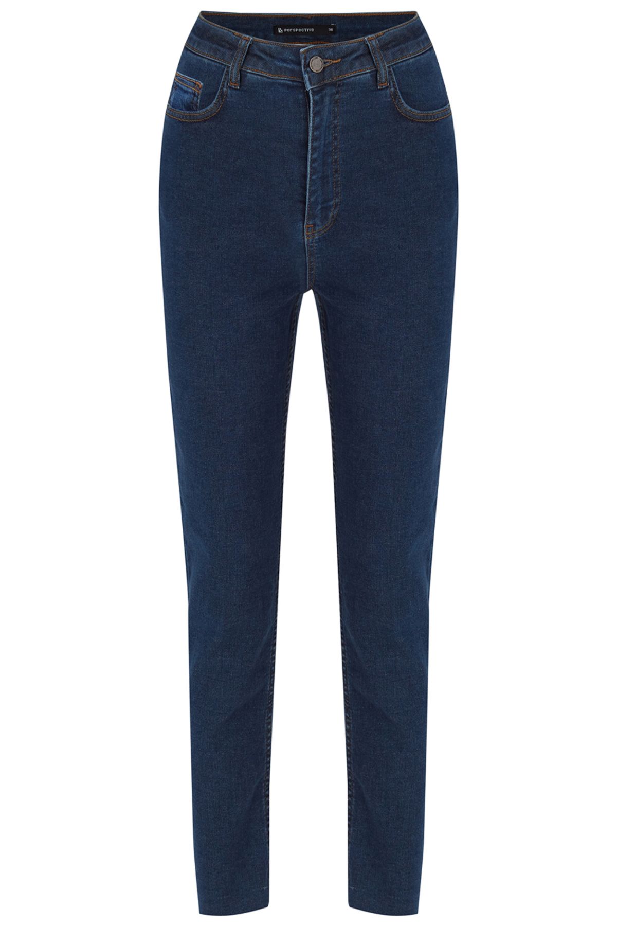 Perspective-Romets Jeanshose für Damen in normaler Passform, knöchellang, mittlere Taille, marineblau 7