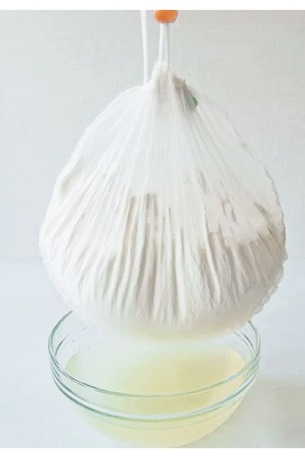 DEVRİM OLİVYA TEKSTİL Cottage Yogurt, Milk Straining Bag with String American 100% Cotton Fabric 50x50 Size