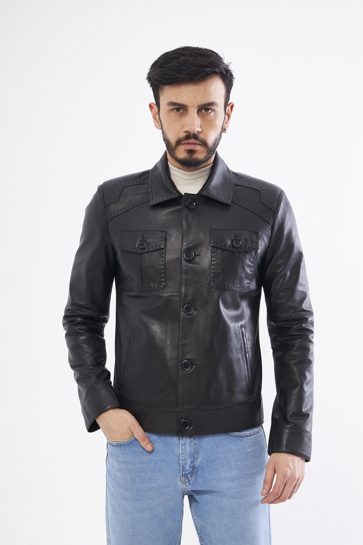 کاپشن چرم دری نس der297