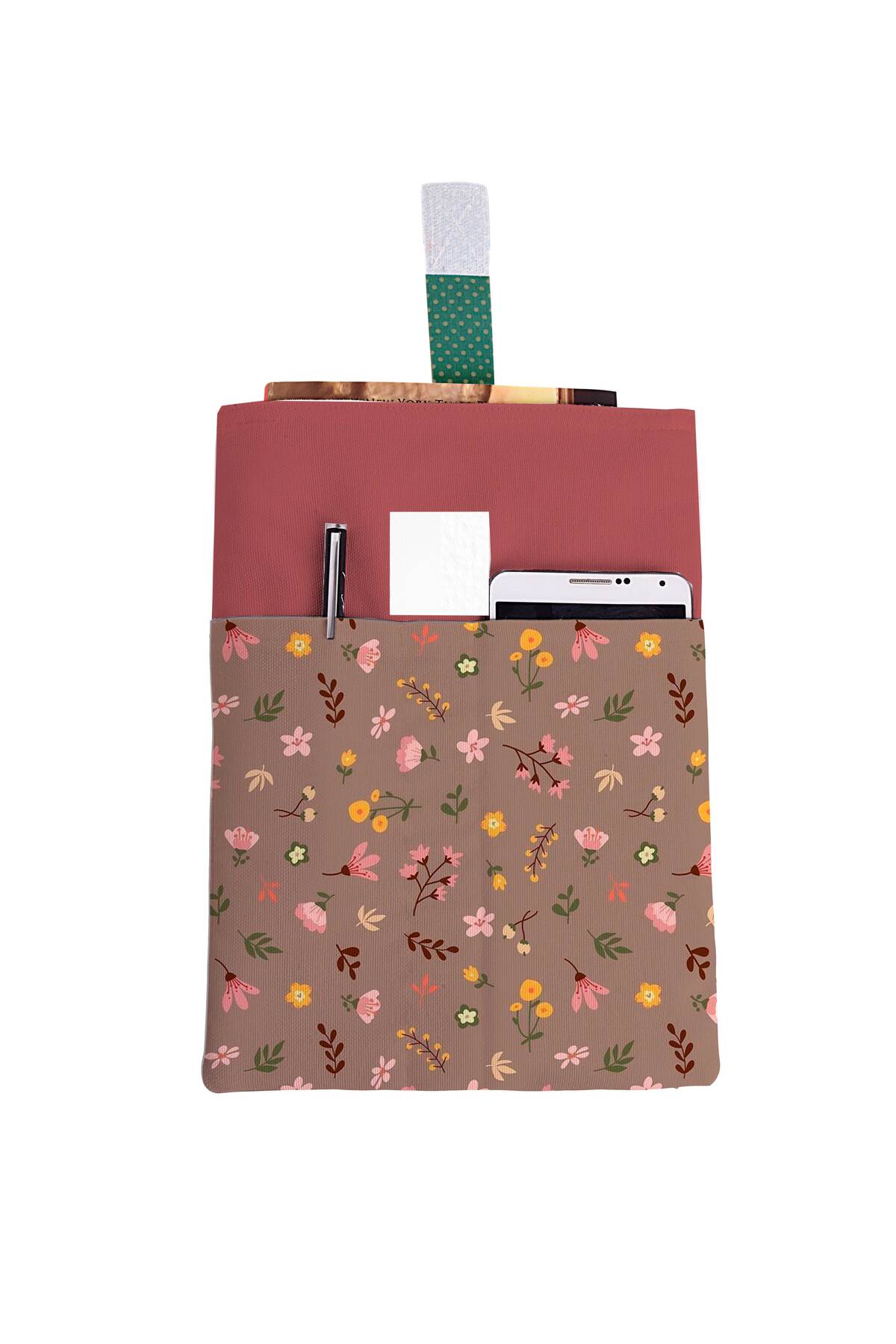 HRS Desenli Yıkanabilir Cepli Kitap Kılıfı 20 x 25 cm Çok Amaçlı Çanta Book Cover