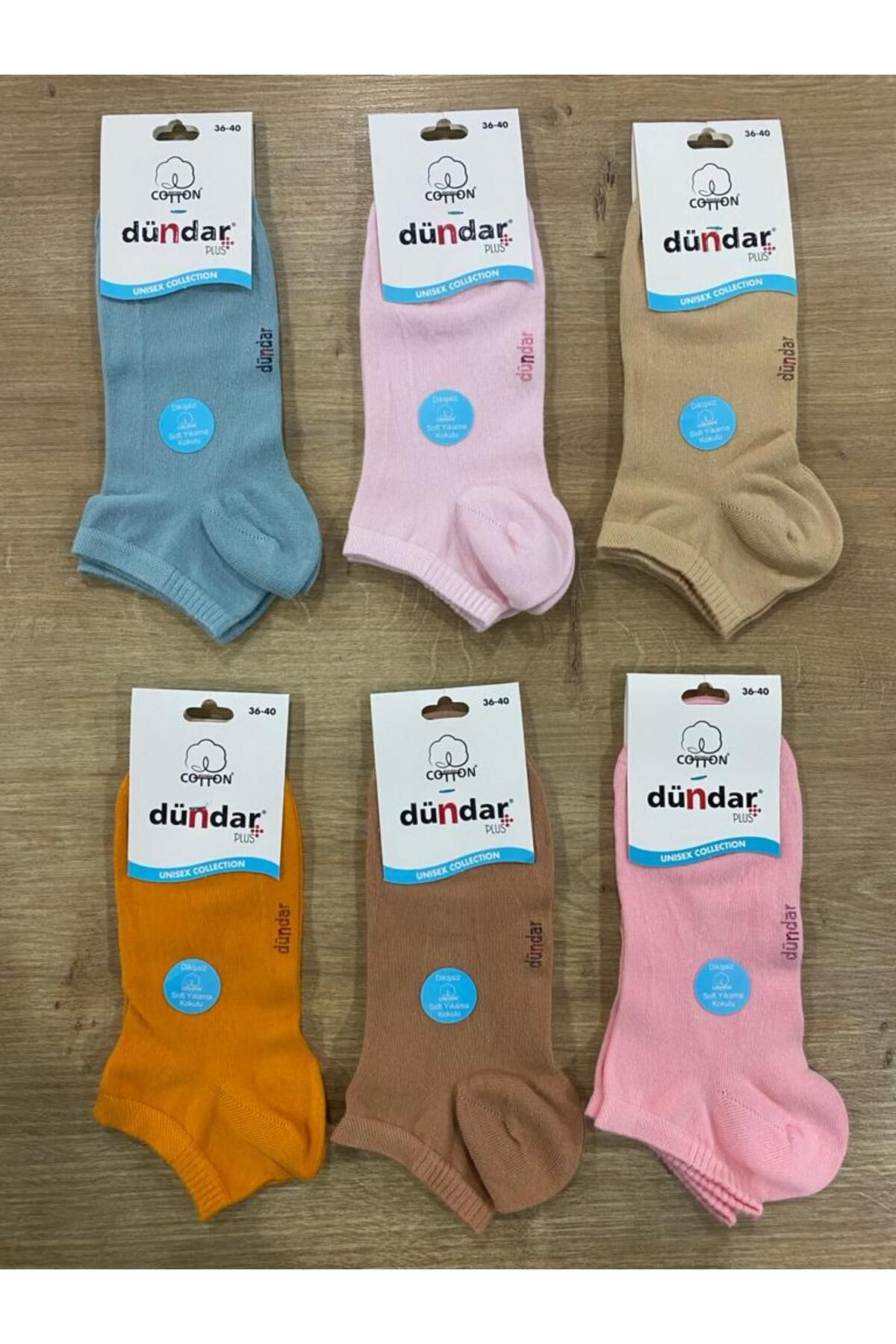 Dündar Botine Din Bumbac Fără Cusături / 6 Bucăți Femeie - 35–40