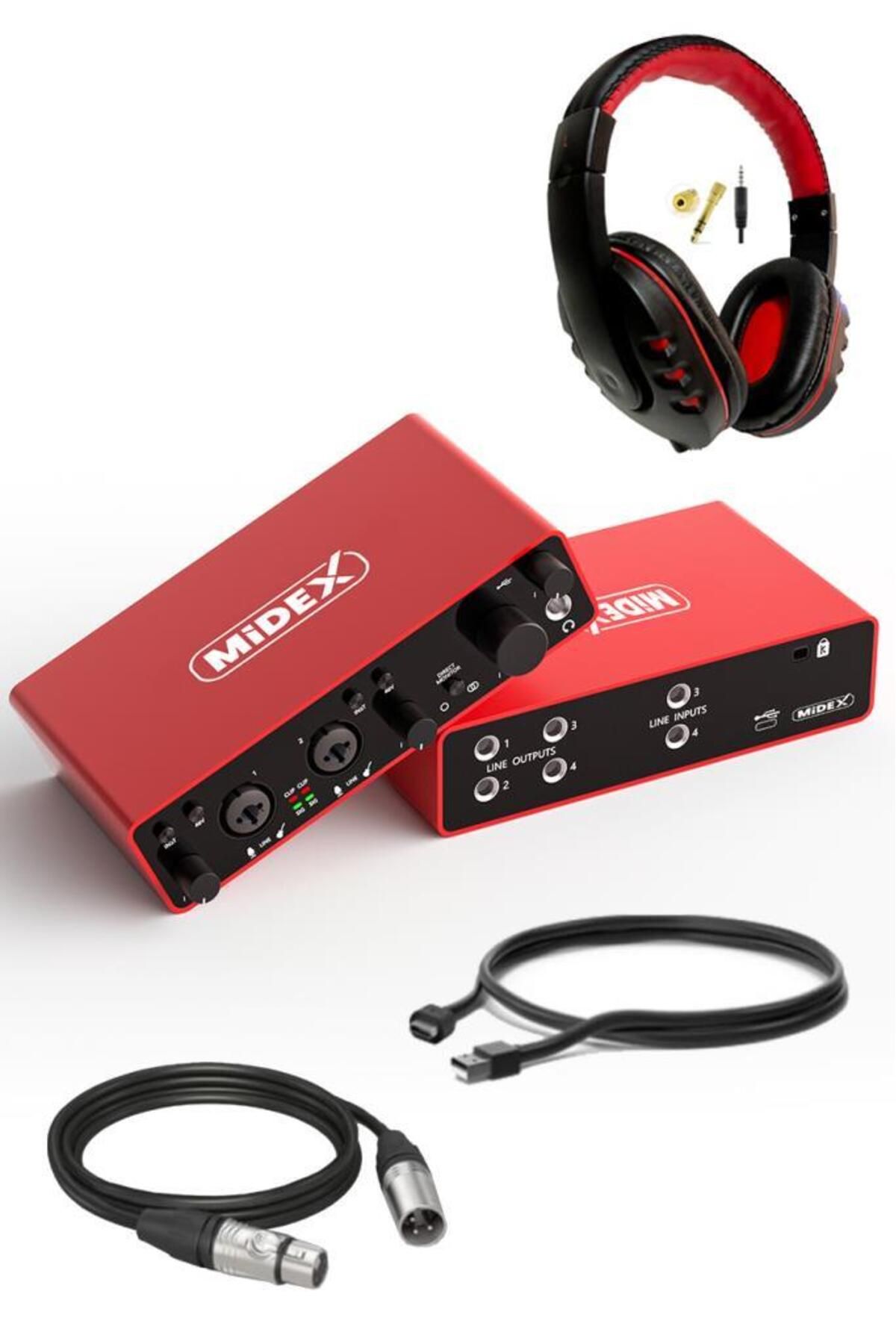 Midex-Glx-900hd Pro Usb Studio Sound Card - 4 Input and 4 Output 3