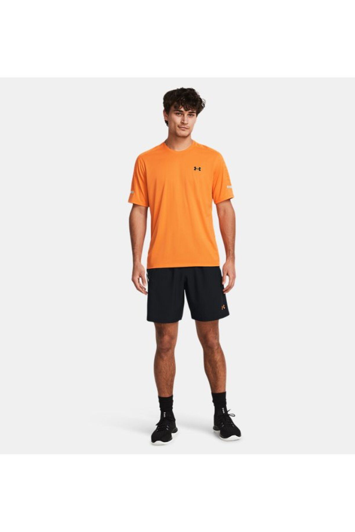 شورت ورزشی مشکی مردانه Core UA + بافندگی 1385978 001 Under Armour