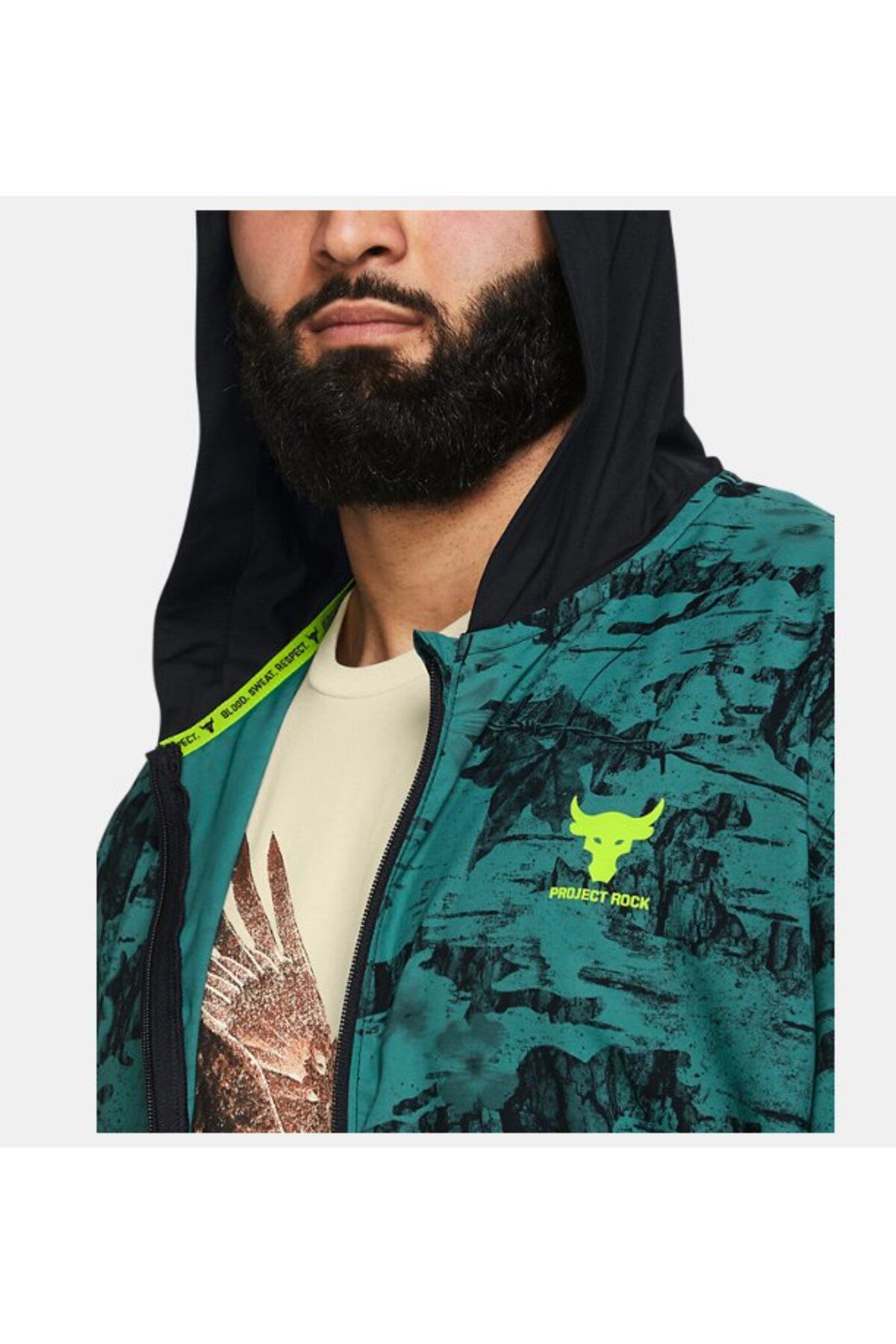 سویشرت ورزشی سبز مردانه پروژه Rock ISO Tide Hybrid Coat 1383215 449 Under Armour