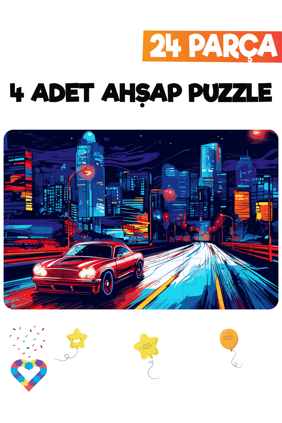 esatoys 24 Parçalı Montessori Ahşap Puzzle – 4-5 Yaş Eğitici Oyuncak fotoğrafı 5 (önizleme)
