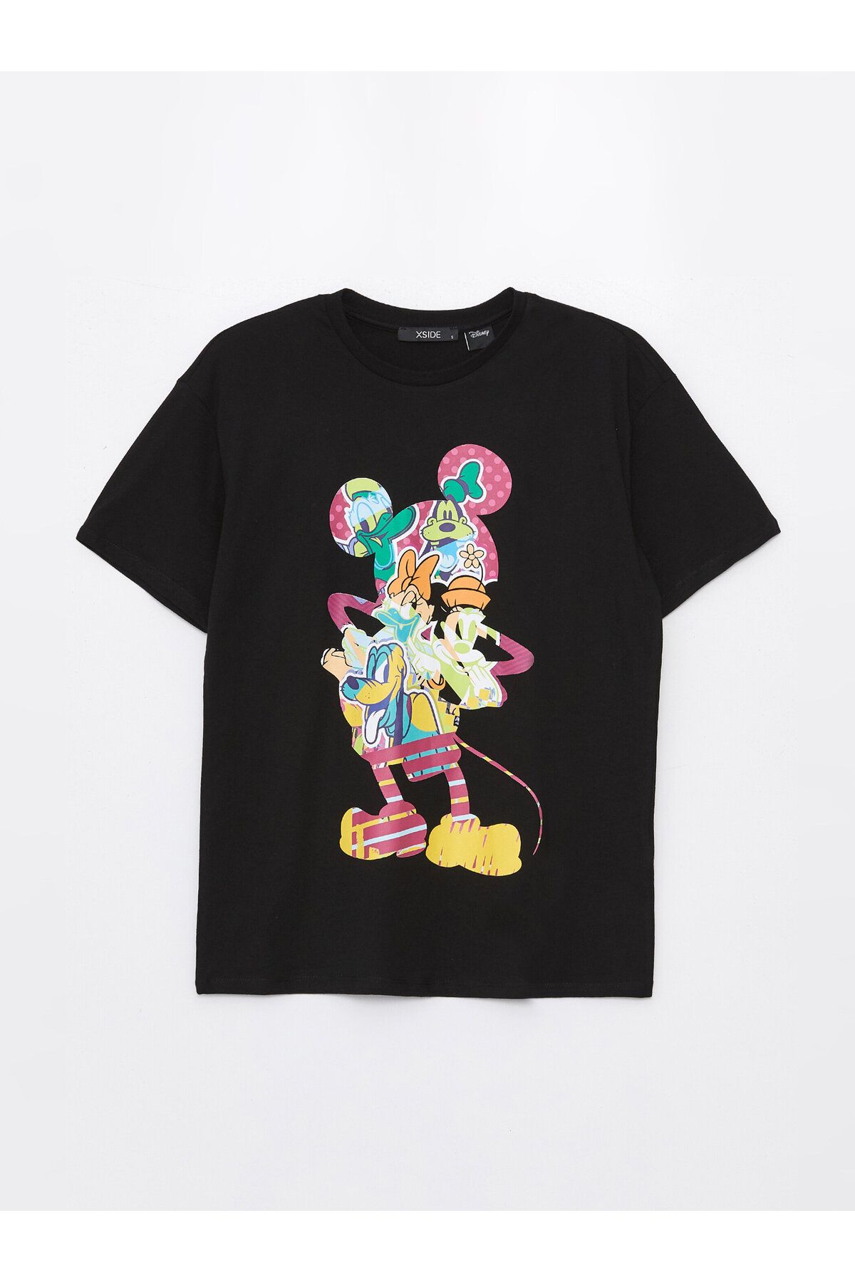 LC Waikiki-Dámske tričko s krátkym rukávom Mickey and Friends s potlačou Crew Neck 6
